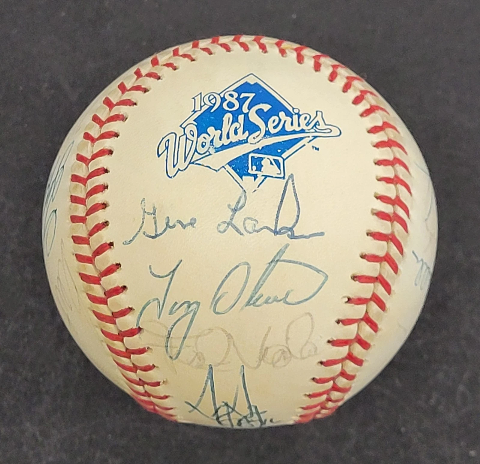 1987 Minnesota Twins World Series Champs Team Signed W.S. Baseball JSA COA