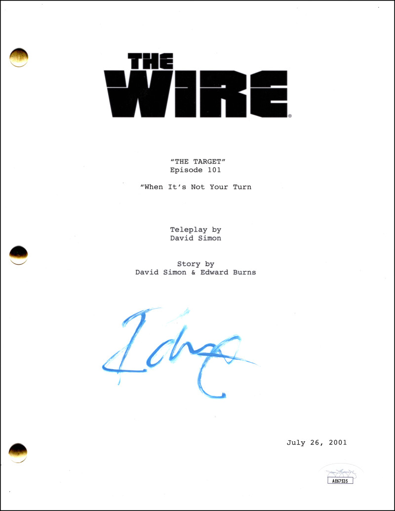 Idris Elba Signed Autograph The Wire Pilot Script Screenplay - Stringer Bell JSA