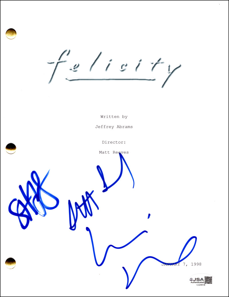 Keri Russell Scott Speedman Scott Foley Signed Autograph Felicity Script JSA COA