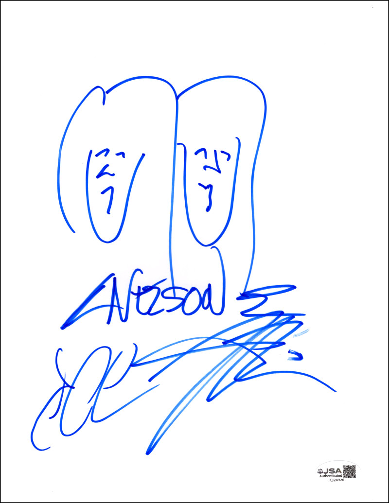Gunnar Nelson & Matthew Nelson Signed Autograph Original Art Sketch w/ JSA COA