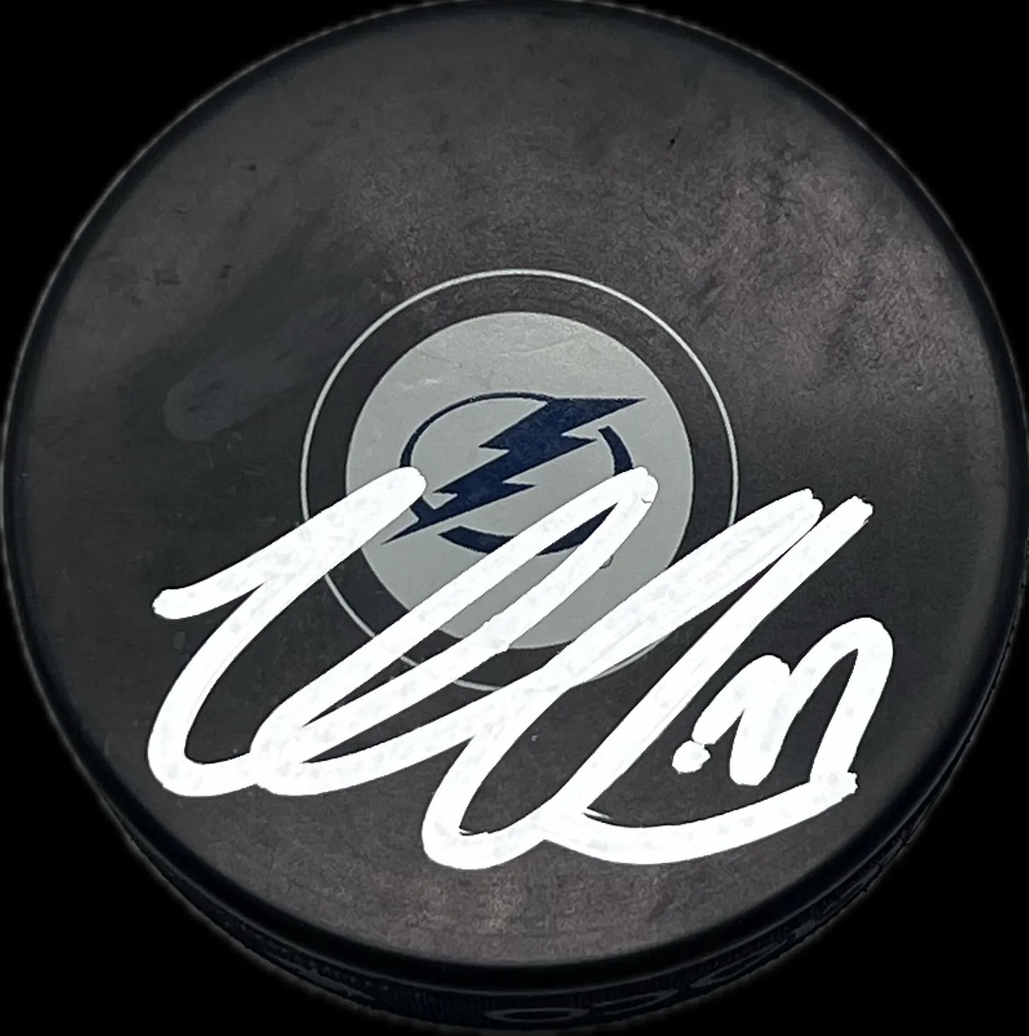 Victor Hedman Signed Hockey Puck JSA Autographed