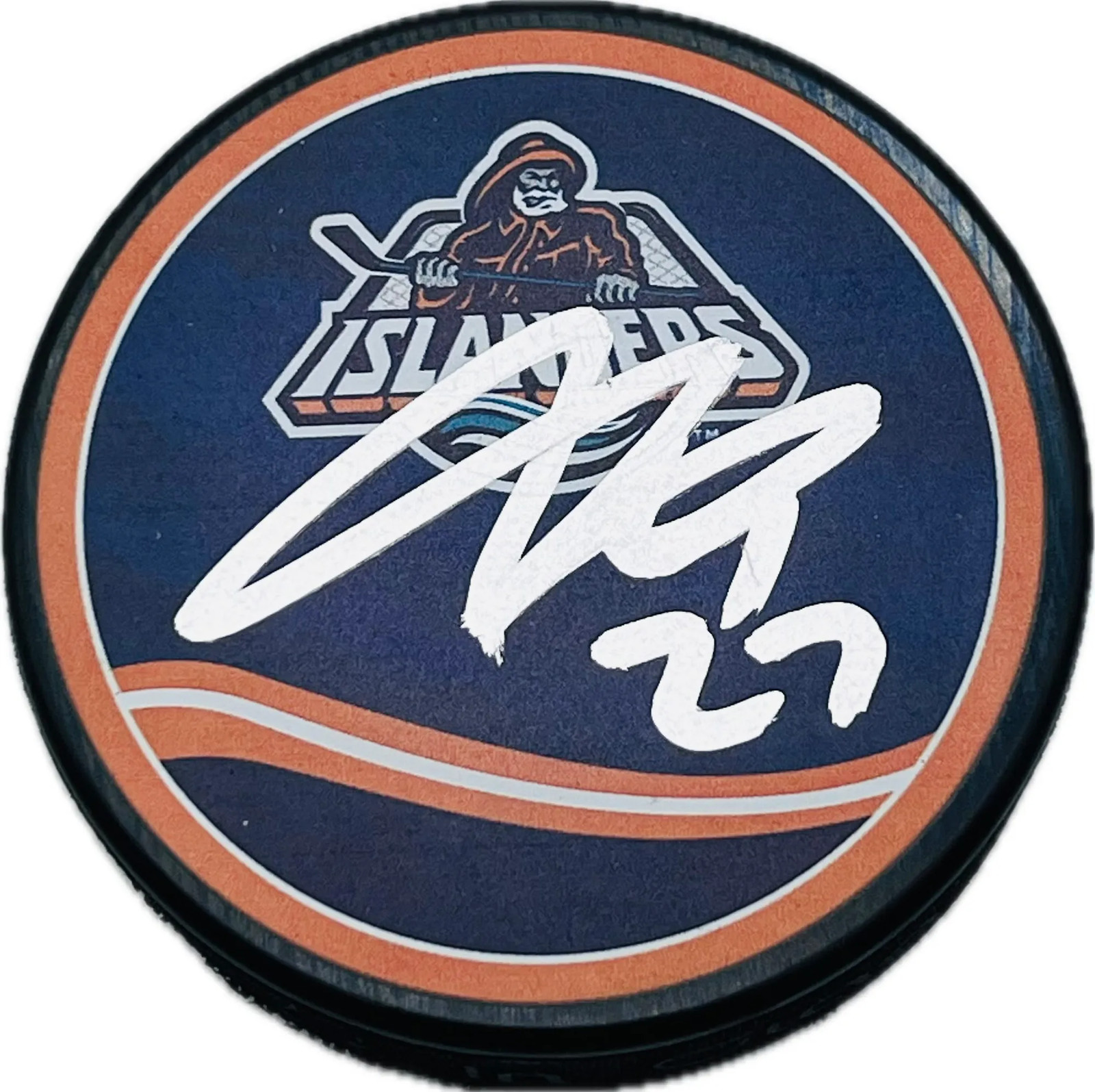 Anders Lee Signed Hockey Puck JSA Autographed
