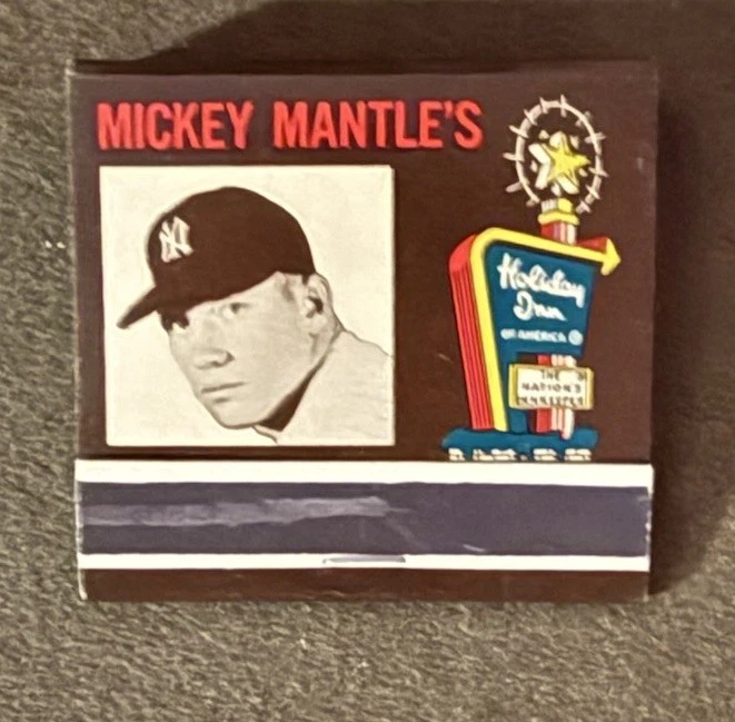 1957 Mickey Mantle Holiday Inn Matchbook Joplin MO Full Matchbook Vintage New