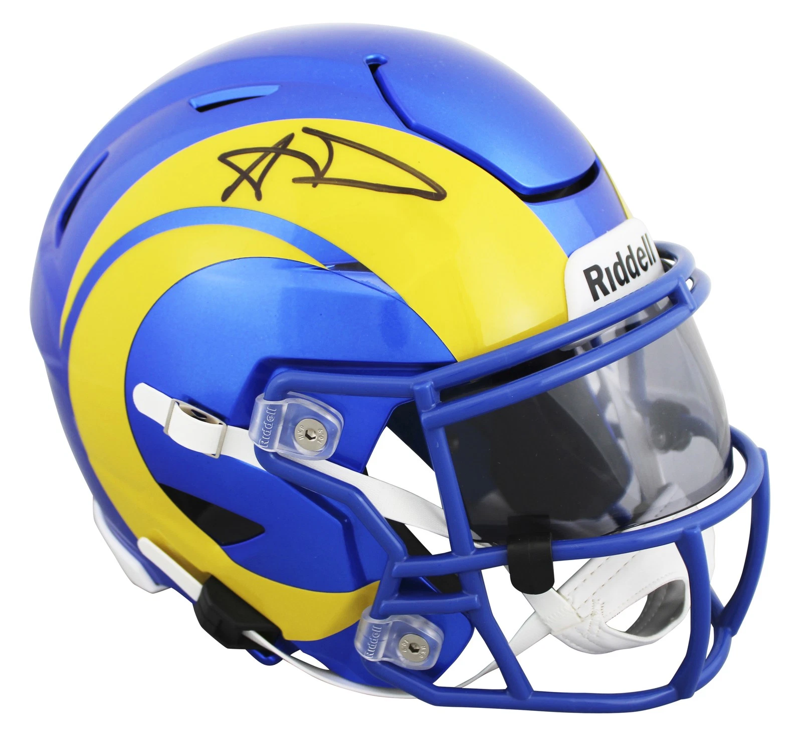 Rams Aaron Donald Authentic Signed Speed Flex Midi Replica Mid Size Helmet BAS