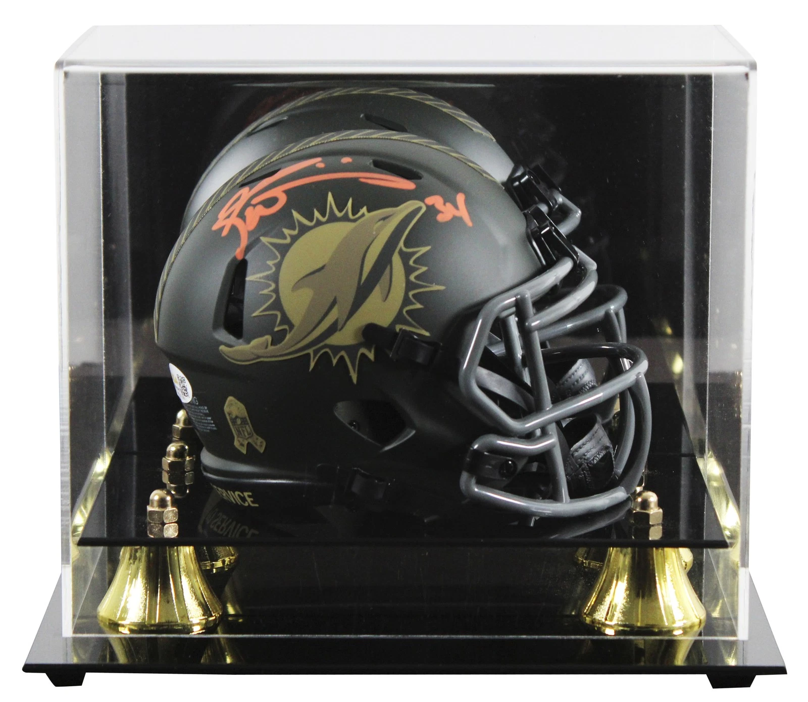 Dolphins Ricky Williams Signed STS IV Speed Mini Helmet W/ Case JSA Witness