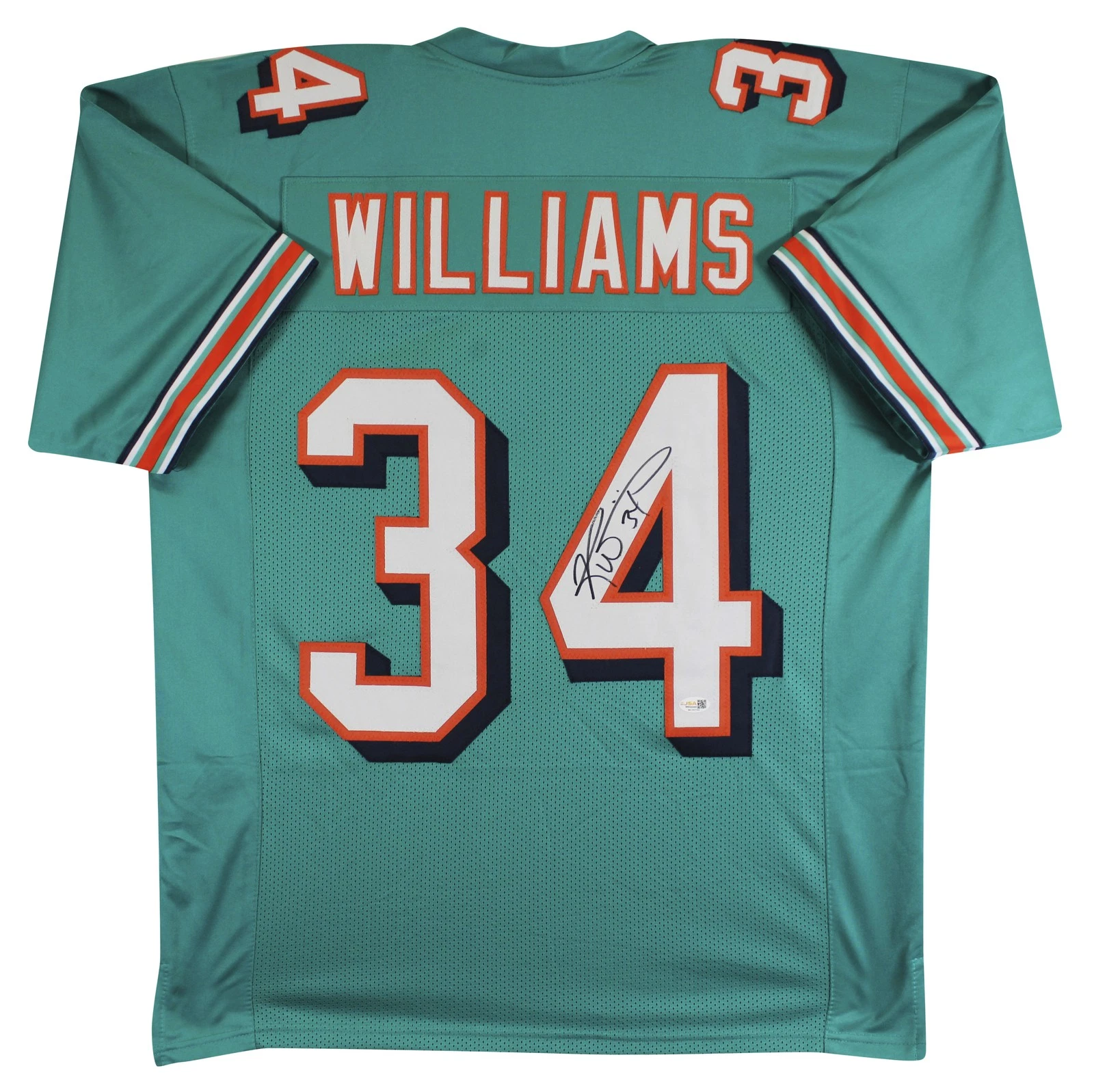 Ricky Williams Authentic Signed Teal Pro Style Jersey Autographed JSA Witness