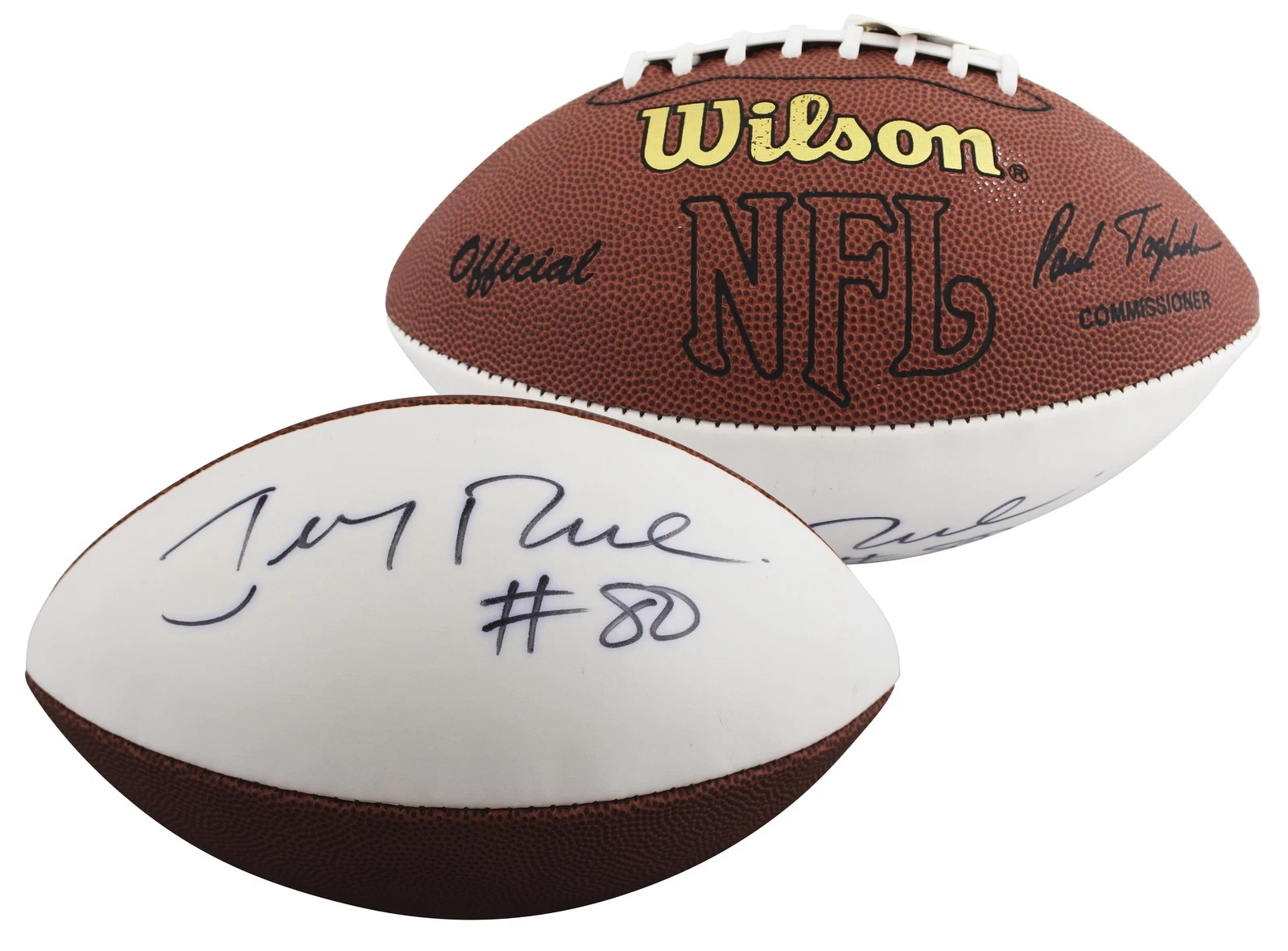 49ers Jerry Rice Signed Wilson Official White Panel Nfl Football BAS #BV70233