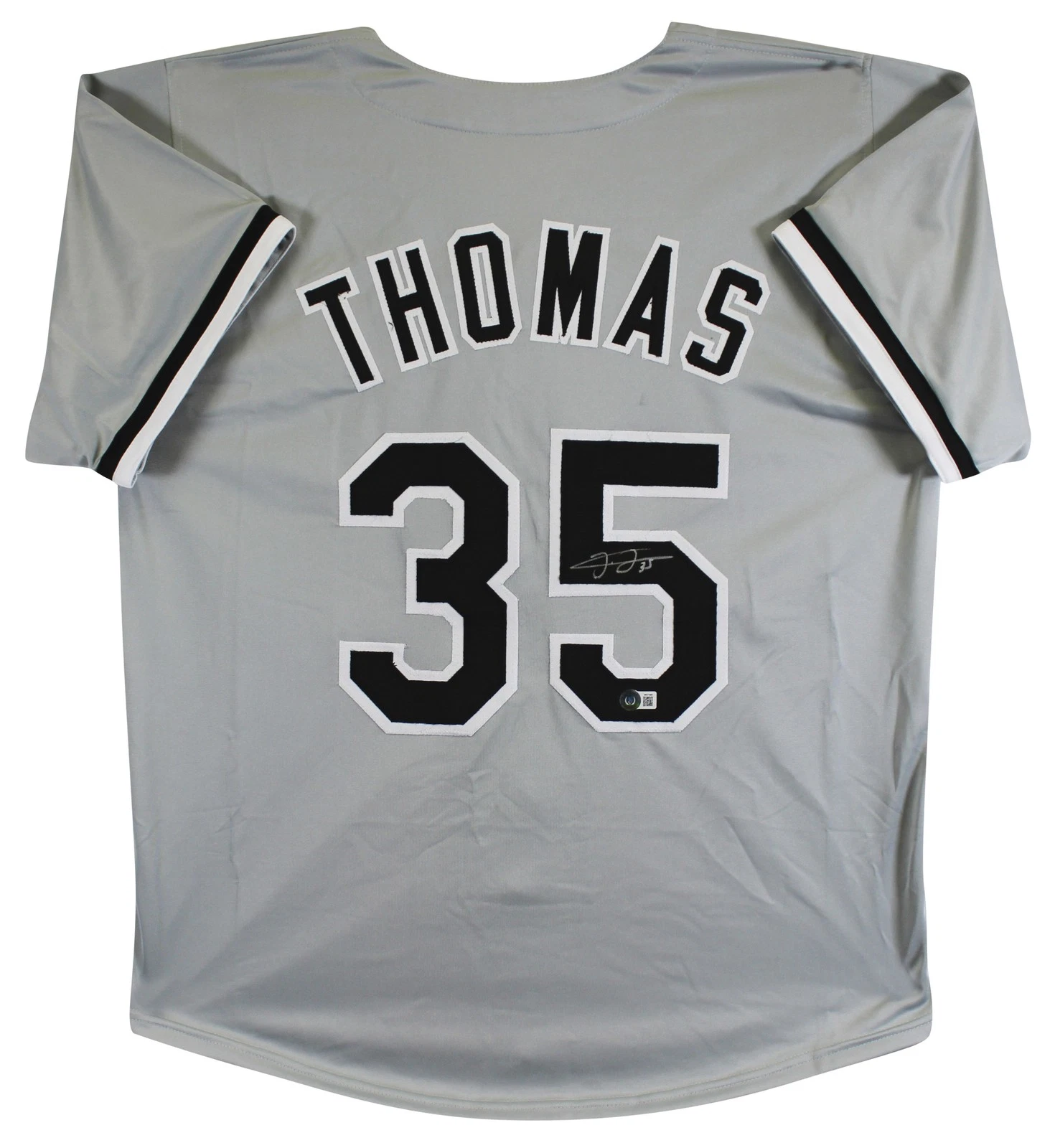 Frank Thomas Authentic Signed Grey Pro Style Jersey Autographed BAS Witnessed 2