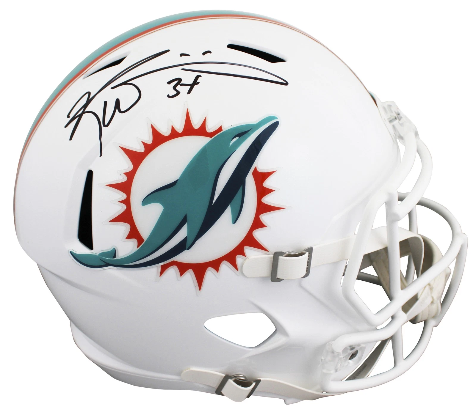 Dolphins Ricky Williams Authentic Signed Full Size Speed Rep Helmet JSA Witness