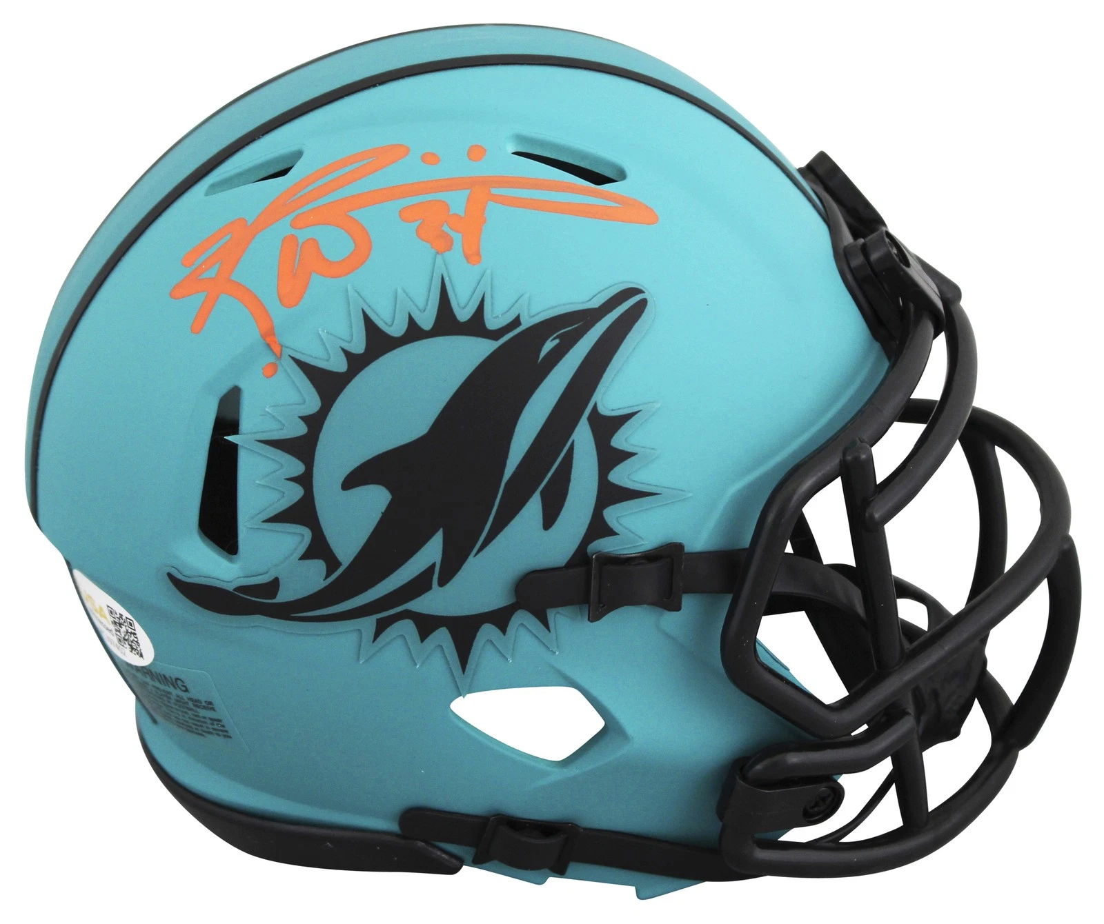 Dolphins Ricky Williams Authentic Signed Rave Speed Mini Helmet JSA Witness