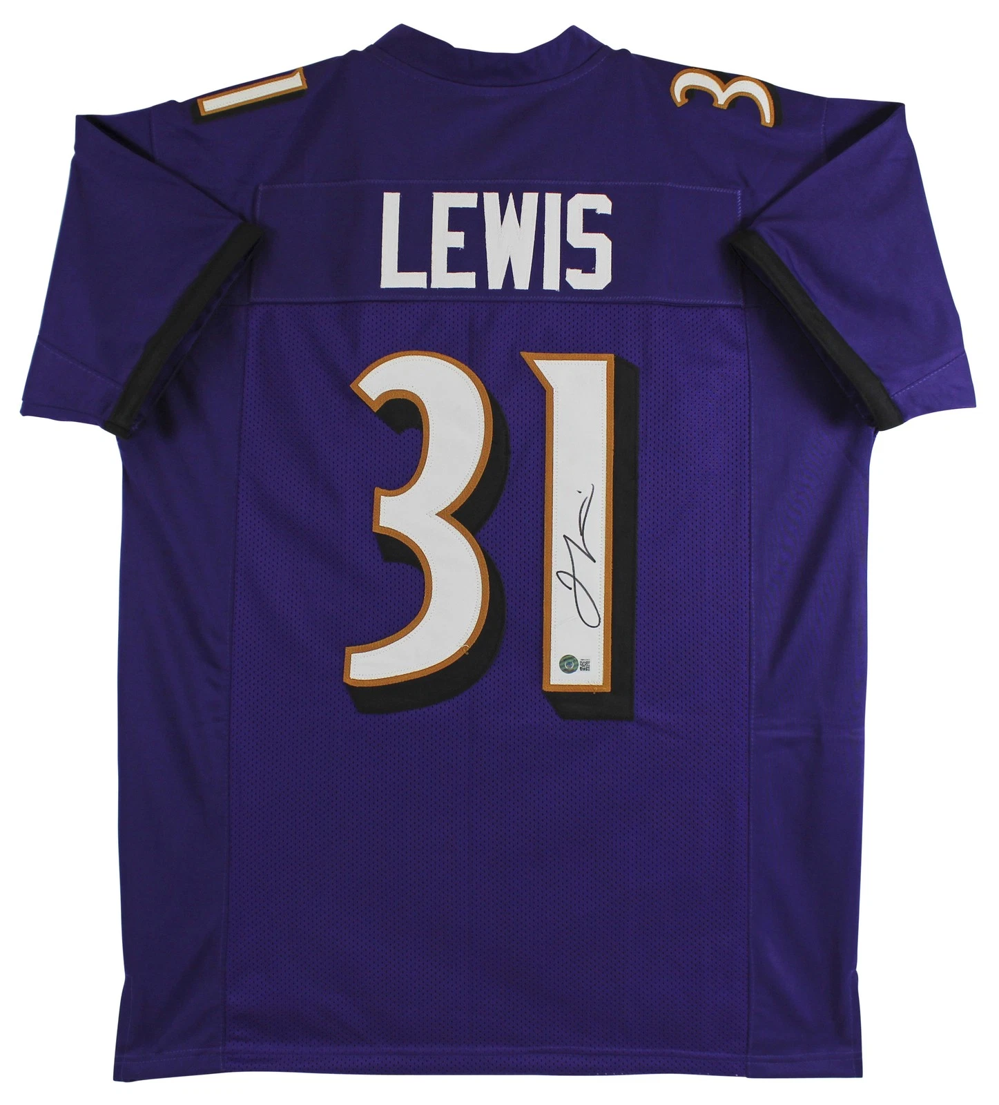 Jamal Lewis Authentic Signed Purple Pro Style Jersey Autographed BAS Witnessed