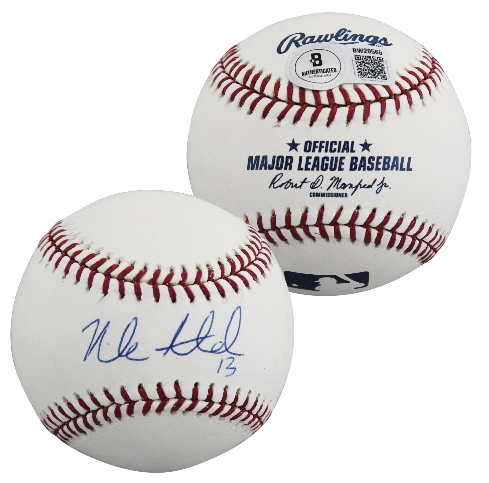 D-Backs Nick Ahmed Authentic Signed Allen Selig OML Baseball BAS #BW20565