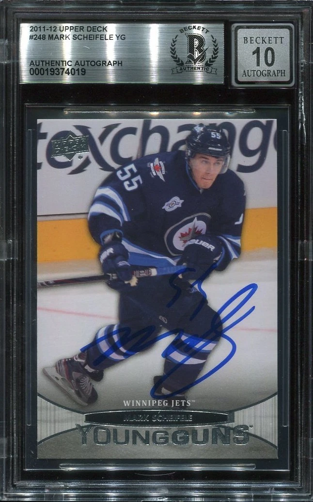 MARK SCHEIFELE signed 2011 UD YOUNG GUNS ROOKIE CARD RC YG BECKETT 10 (BAS)