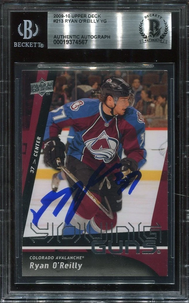 RYAN O'REILLY signed auto 2009 UD YOUNG GUNS ROOKIE CARD RC YG BECKETT (BAS)