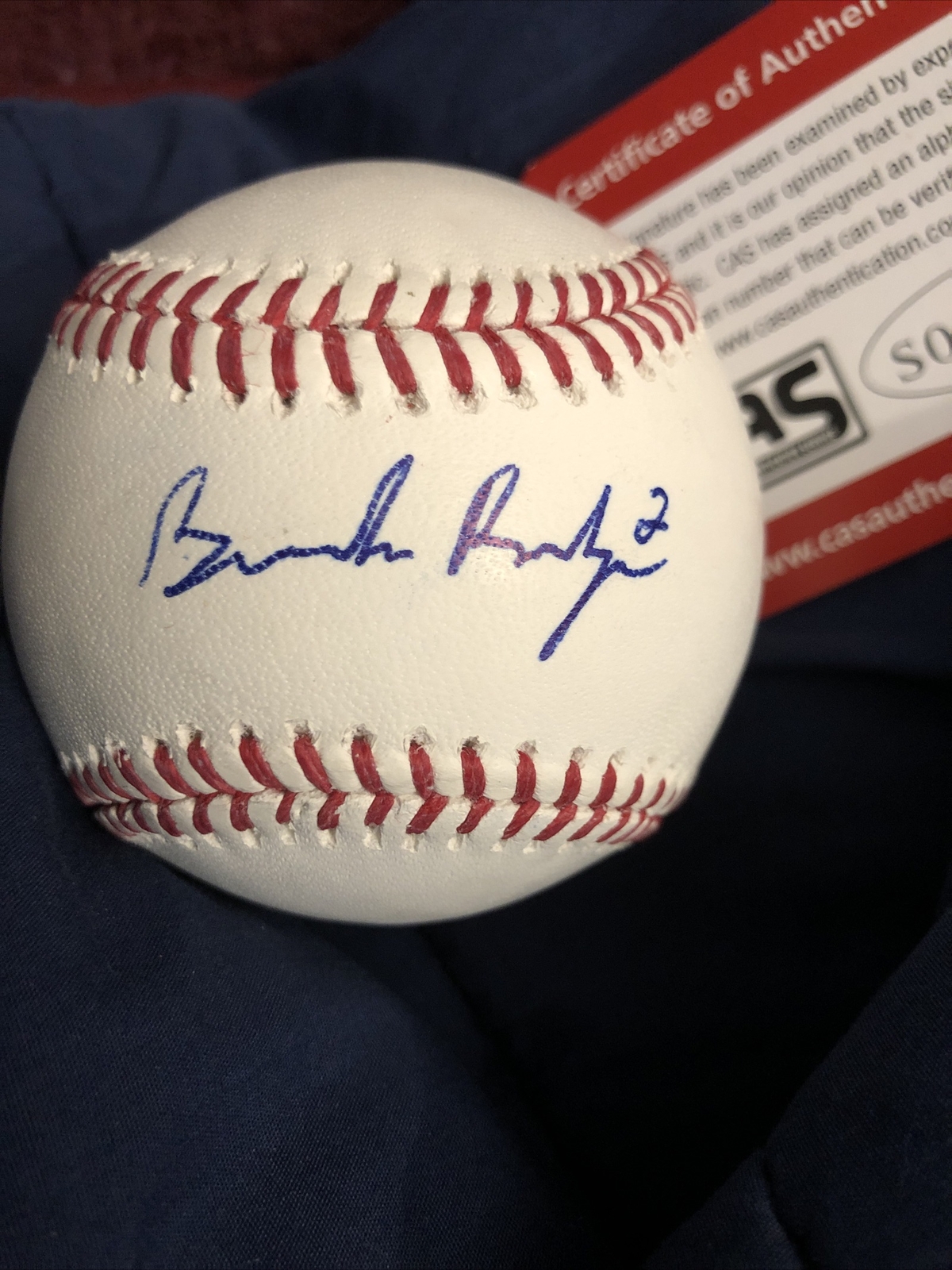 Brendan Rodgers Signed Rawlings Official MLB Baseball Colorado Rockies Full Auto