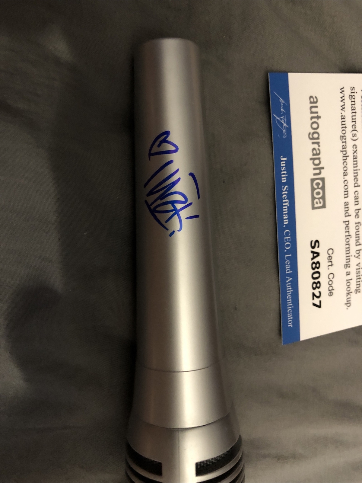 ILIZA SHLESINGER Signed Microphone COMEDIAN AUTOGRAPH Acoa Certified