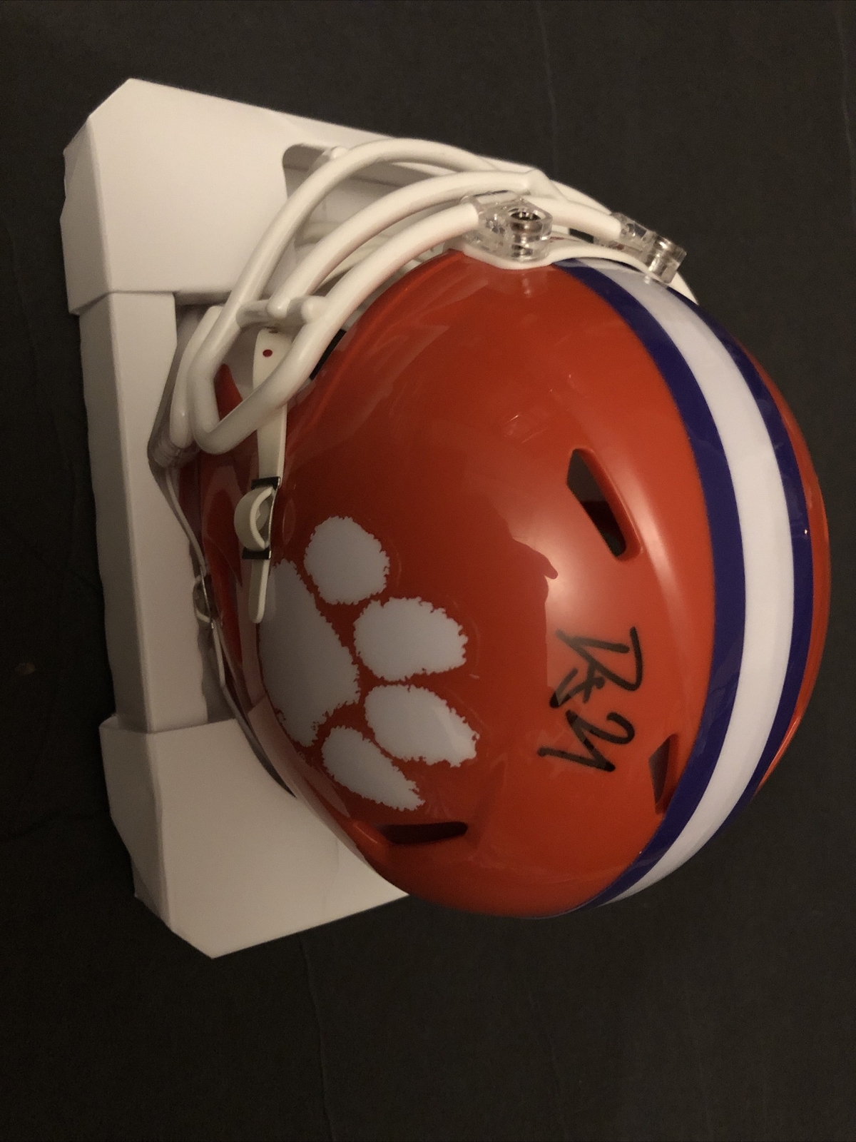 DJ UIAGALELEI Autographed Clemson Tigers Mini Speed Helmet Jsa Certified