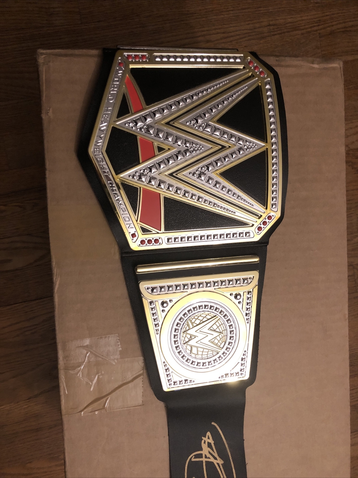 WWE World Heavyweight Toy Replica Belt  RANDY ORTON Signed Jsa Certified