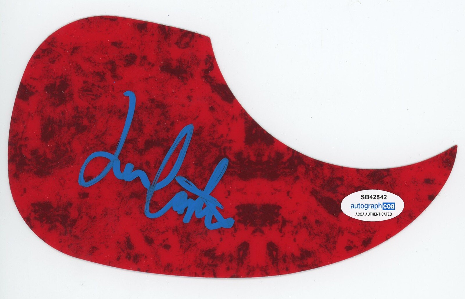BLUES ROCK GUITARIST TOMMY CASTRO SIGNED ACOUSTIC PICKGUARD ACOA CERTIFIED