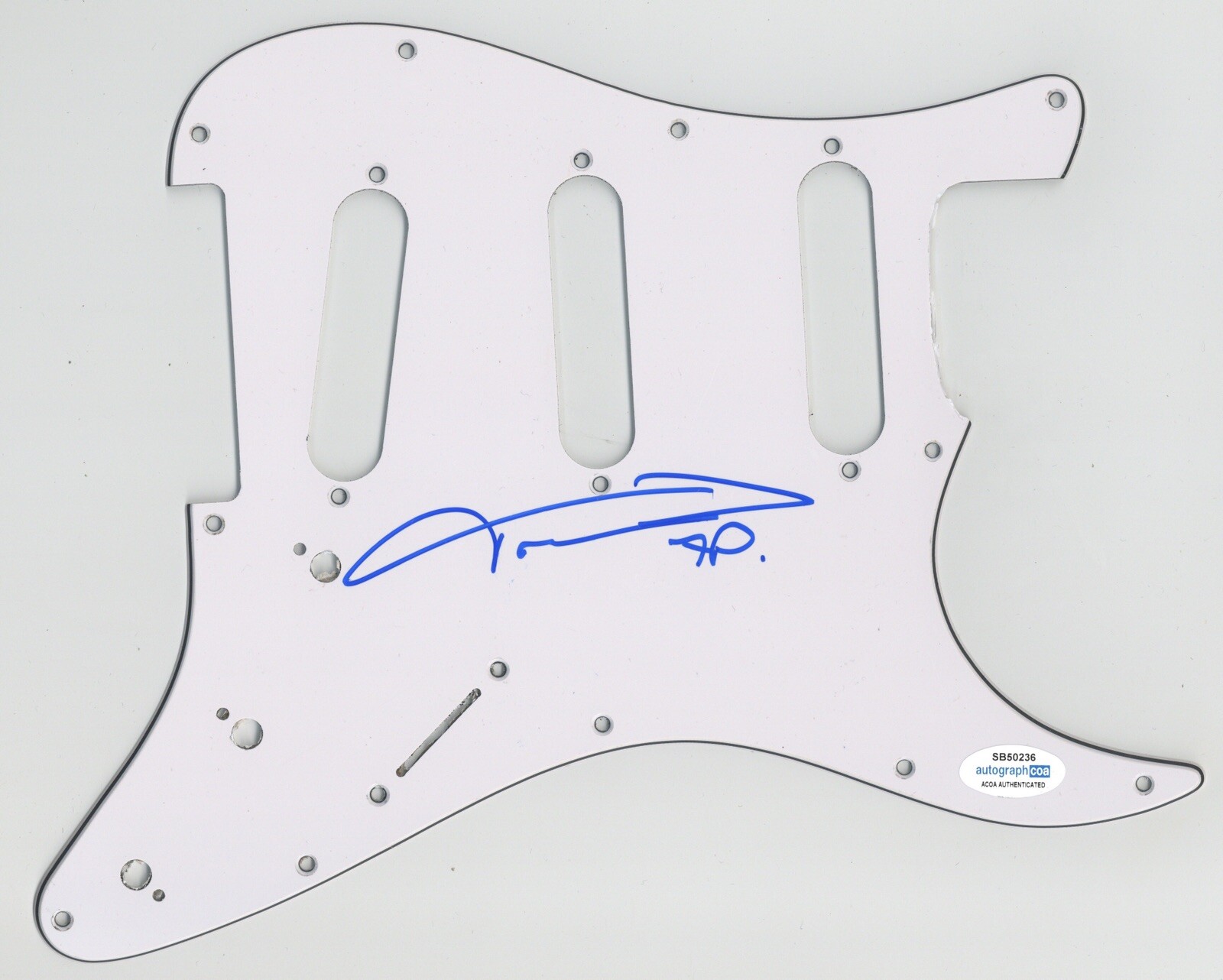 FASTER PUSSYCAT TAIME DOWNE SIGNED STRAT PICKGUARD ACOA CERTIFIED AUTOGRAPH ROCK