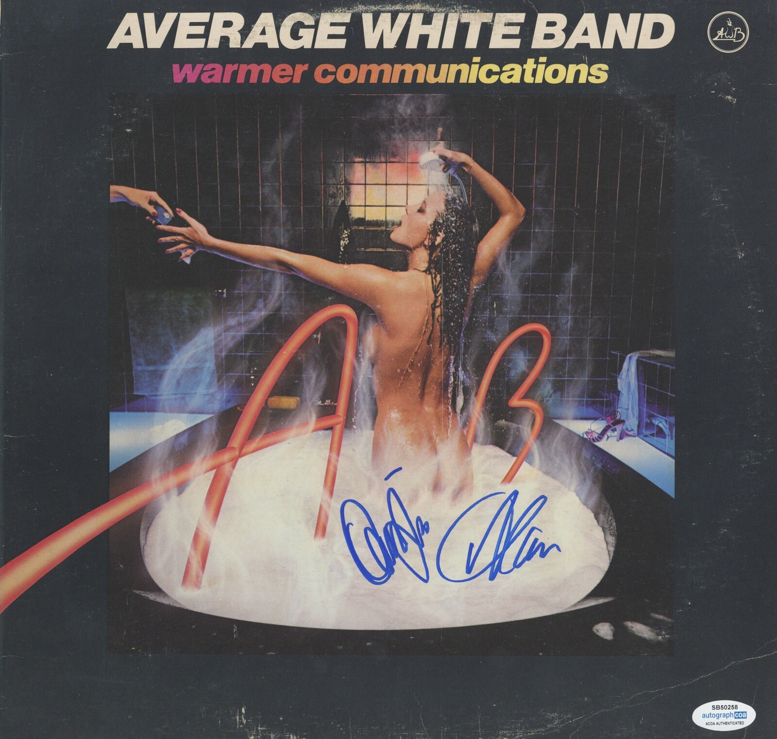 AVERAGE WHITE BAND  VINYL SIGNED AUTOGRAPHED ALAN GORRIE MCINTYRE ACOA CERTED