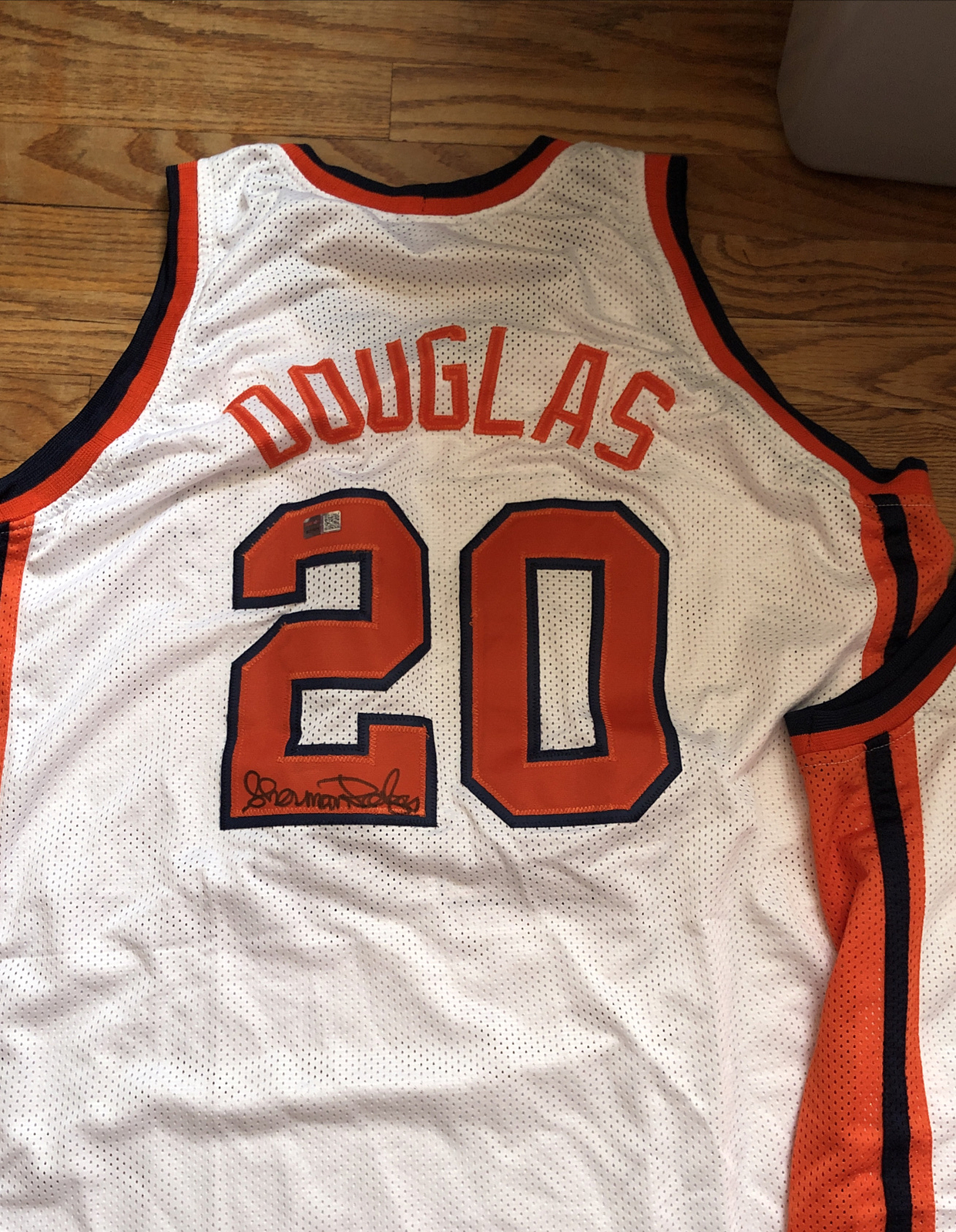 SYRACUSE ORANGE- SHERMAN DOUGLAS SIGNED AUTOGRAPH JERSEY TRISTAR COA BASKETBALL