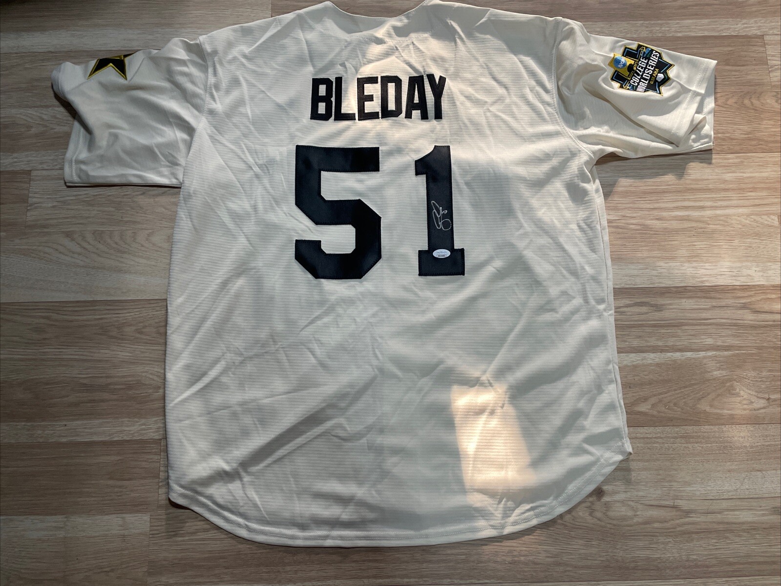 VANDERBILT JJ BLEDAY SIGNED AUTOGRAPHED JERSEY JSA WITNESS MIAMI MARLINS PROS