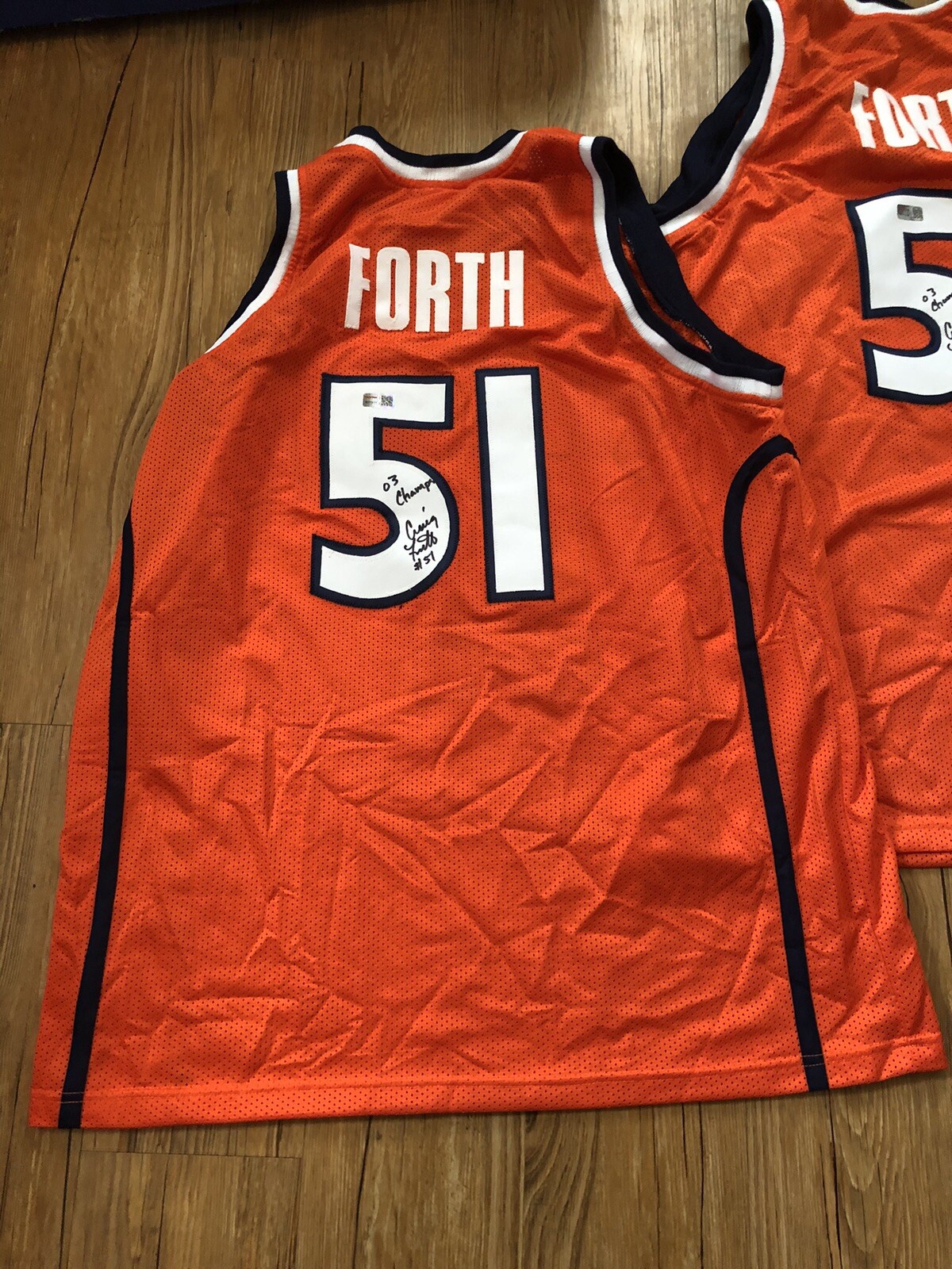 Syracuse Basketball-Craig Forth signed autographed jersey 2003 champion tristar