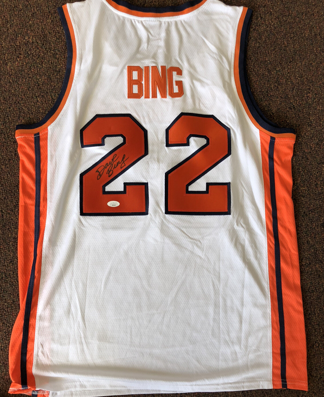 SYRACUSE ORANGE- DAVE BING SIGNED AUTOGRAPHED JERSEY JSA COA NBA HOF CELTICS SU