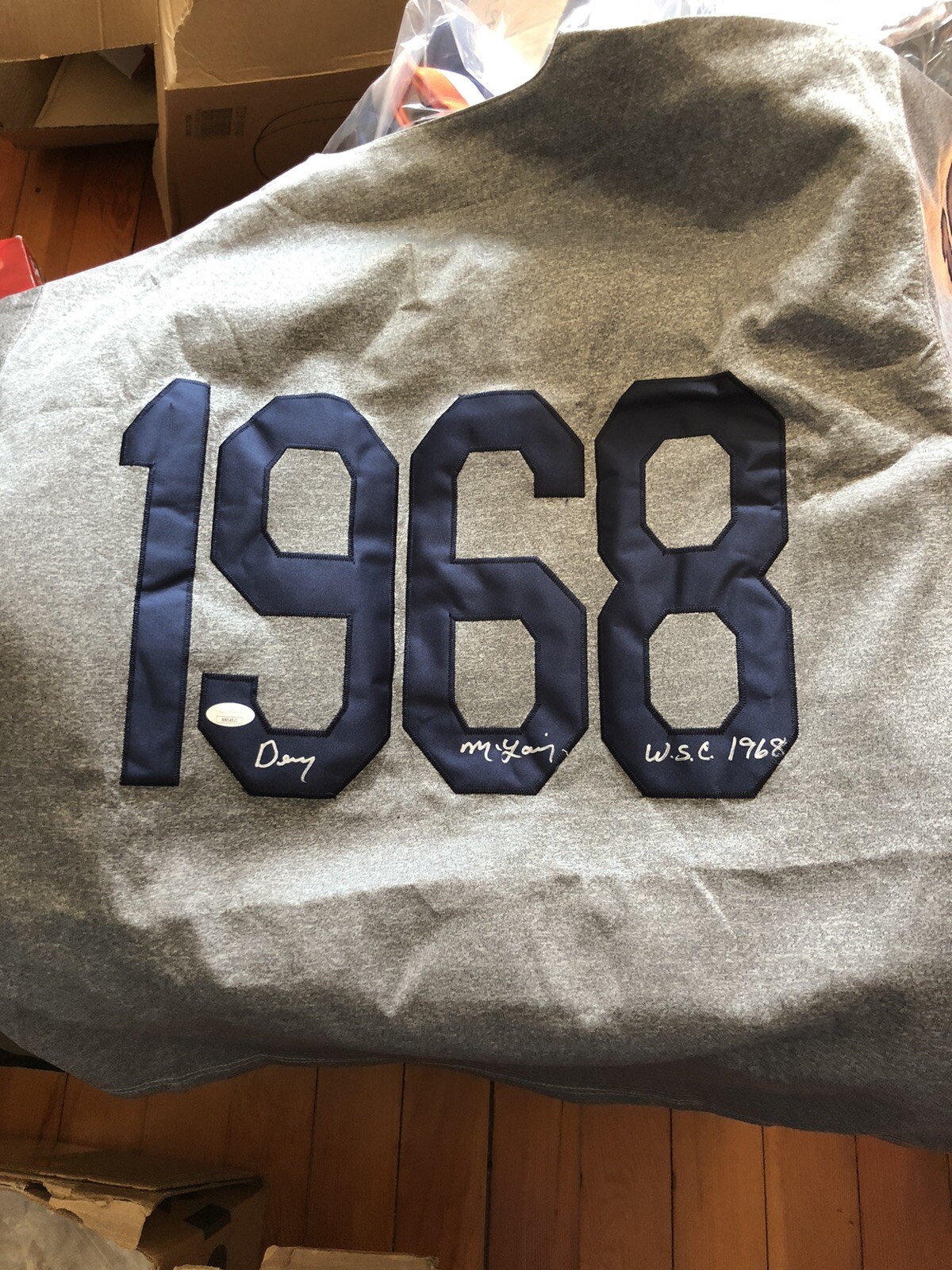 Denny McLain 1968 signed Baseball Jersey Jsa Certified Tigers RARE