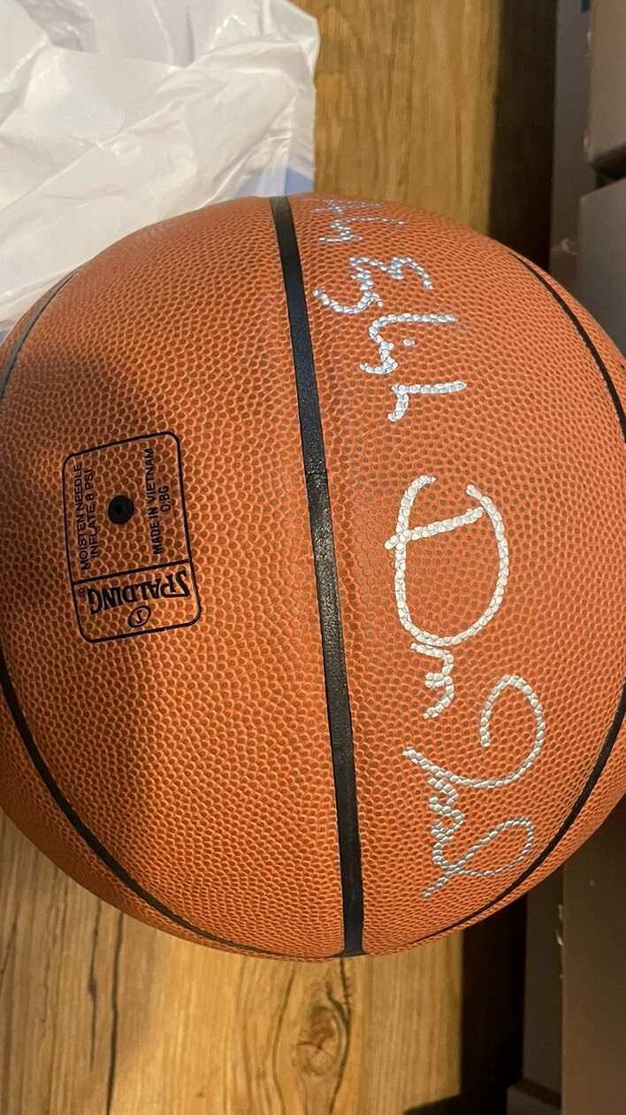 DENVER NUGGETS ALEX ENGLISH DAN ISSEL SIGNED BASKETBALL TRI STAR COA RARE