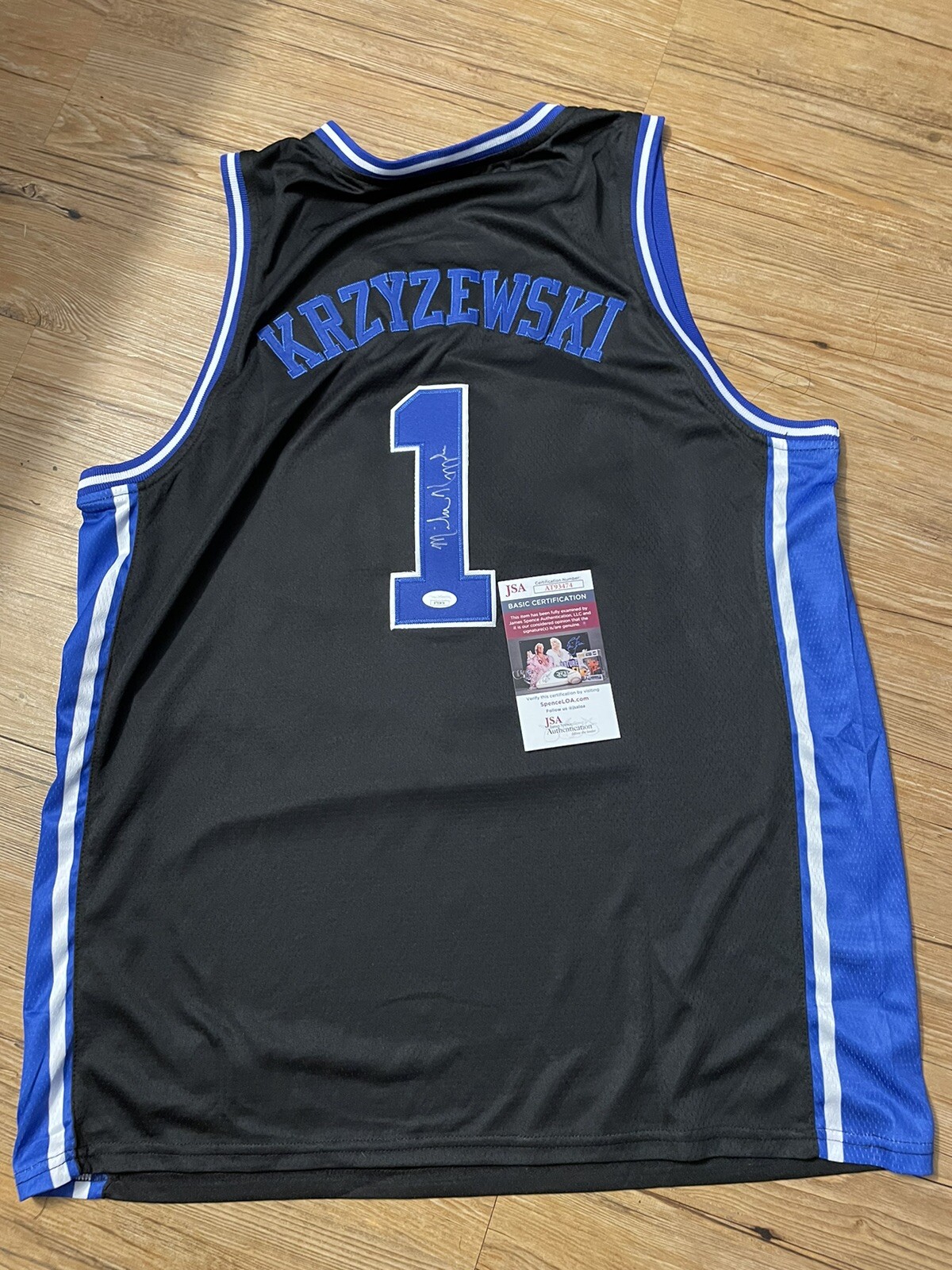 DUKE BLUE DEVILS MIKE KRZYZEWSKI SIGNED AUTOGRAPH JERSEY JSA COA HOF COACH 1000