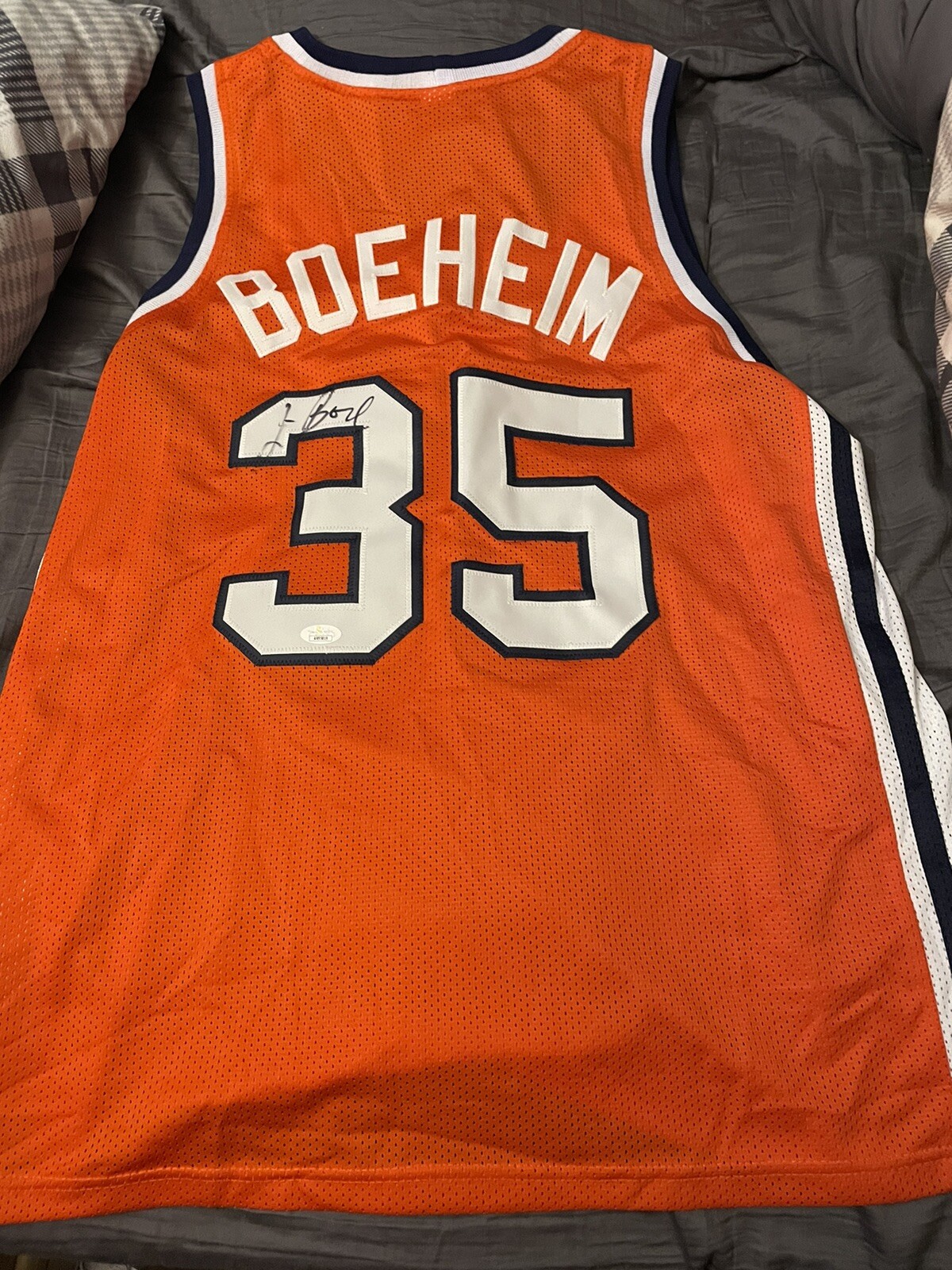 SYRACUSE ORANGE- JIM BOEHEIM SIGNED AUTOGRAPH JERSEY JSA CERT BASKETBALL  HOF SU