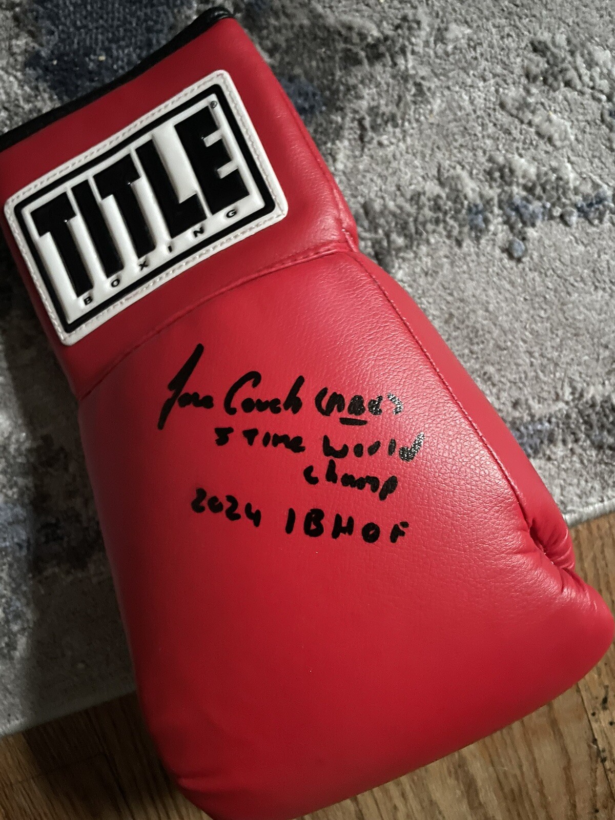 2024 IBHOF BOXER JANE COUCH SIGNED AUTOGRAPHED BOXING GLOVE RARE COA PIONEER