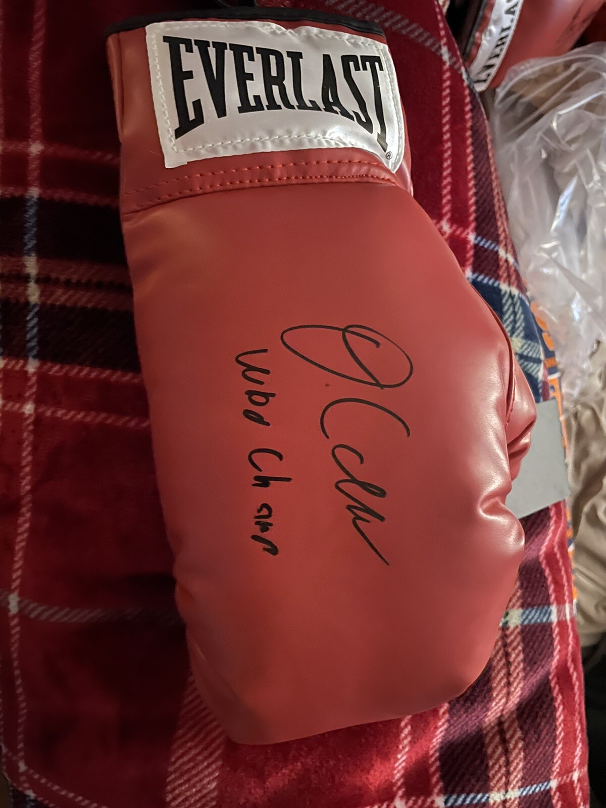 OSCAR COLLAZO BOXING CHAMP SIGNED AUTOGRAPH GLOVE WBO COA BOXER PUERTO RICO JSA