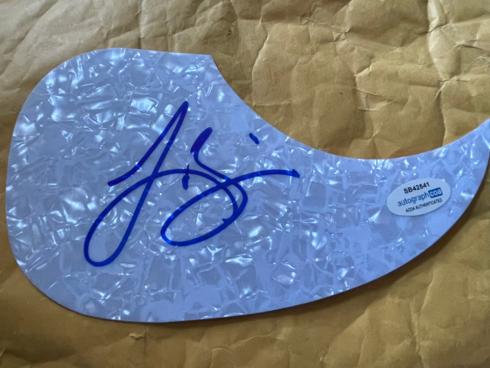 LEE BRICE SIGNED AUTOGRAPH ACOUSTIC PICKGUARD ACOA COA COUNTRY STAR RUMOR BEER