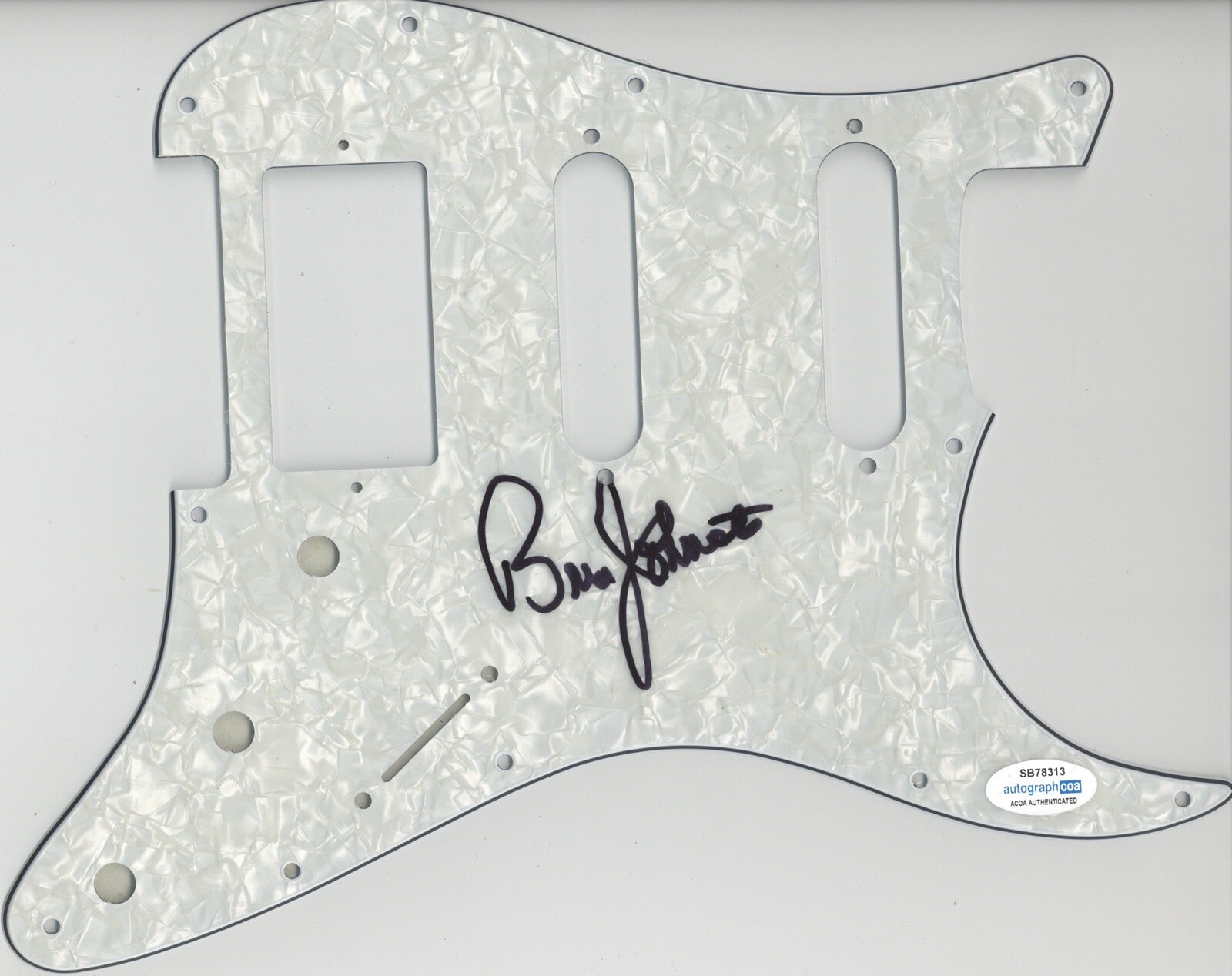 THE BEACH BOYS BRUCE JOHNSTON SIGNED AUTOGRAPHED STRAT PICKGUARD ACOA Certified