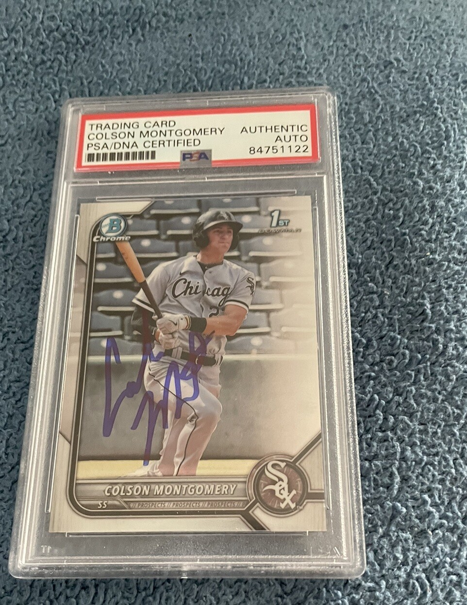 2022 Bowman Chrome Colson Montgomery 1st Bowman Auto PSA DNA SLABBED FULL AUTO