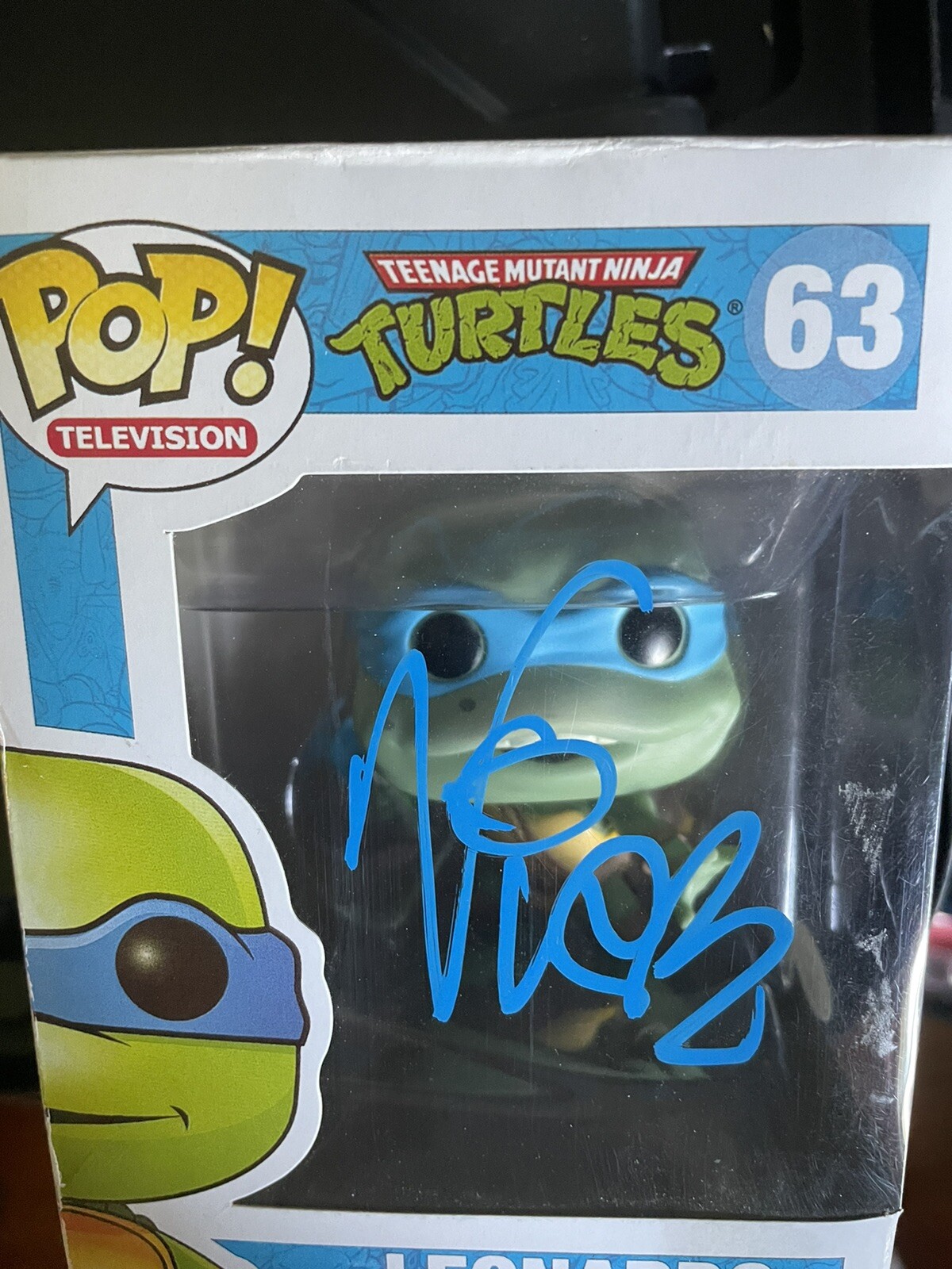VANILLA ICE SIGNED LEONARDO TMNT FUNKO POP FIGURE MUTANT NINJA TURTLES +JSA COA