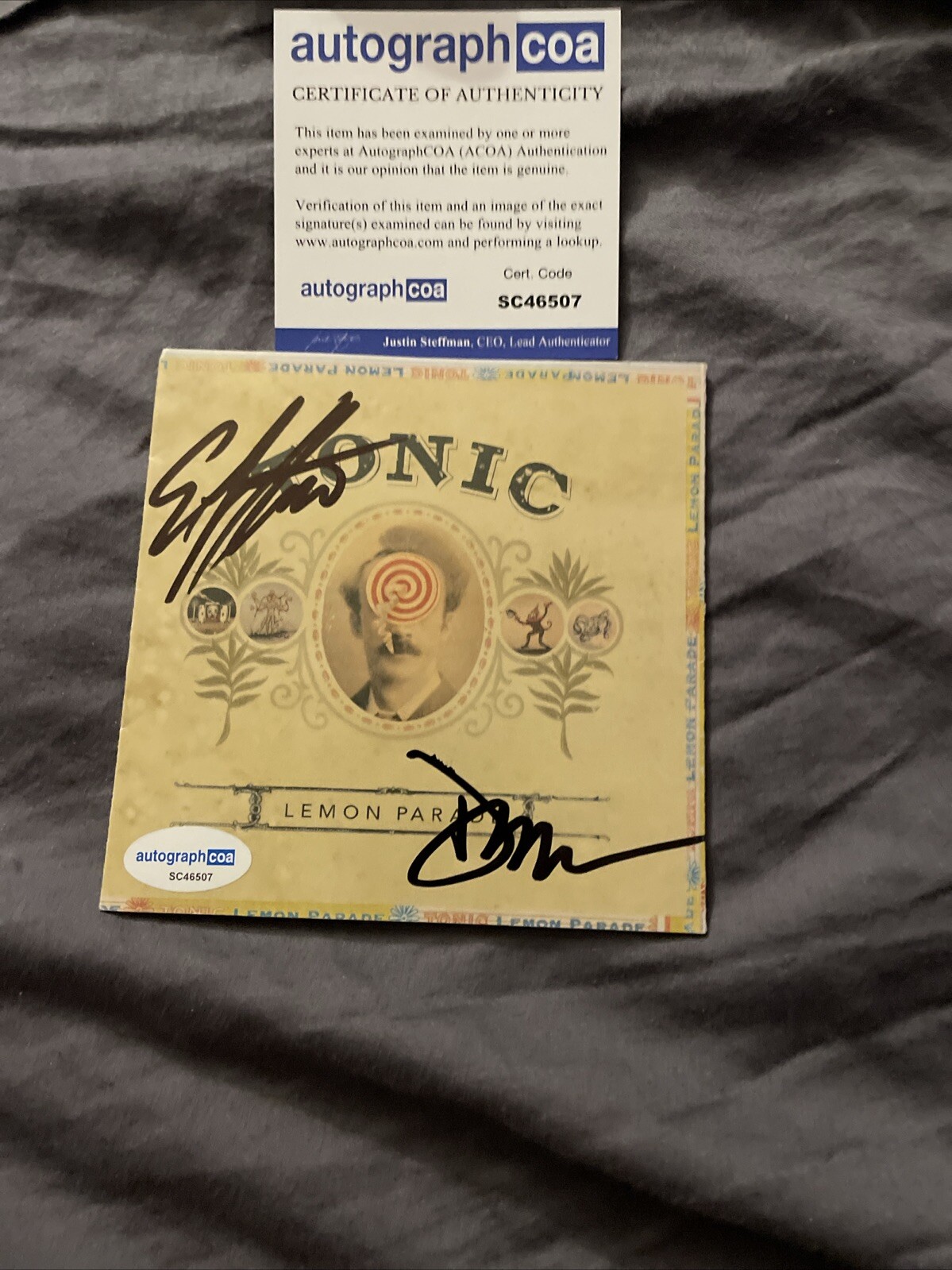 Rock band Tonic signed autographed cd booklet Emerson Hart Dan Lavery acoa certi