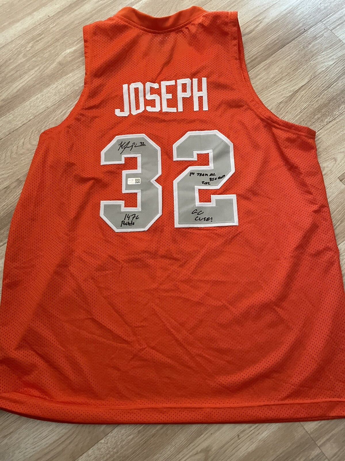 SYRACUSE BASKETBALL -Kris Joseph Signed autographed jersey STATS  TRISTAR COA