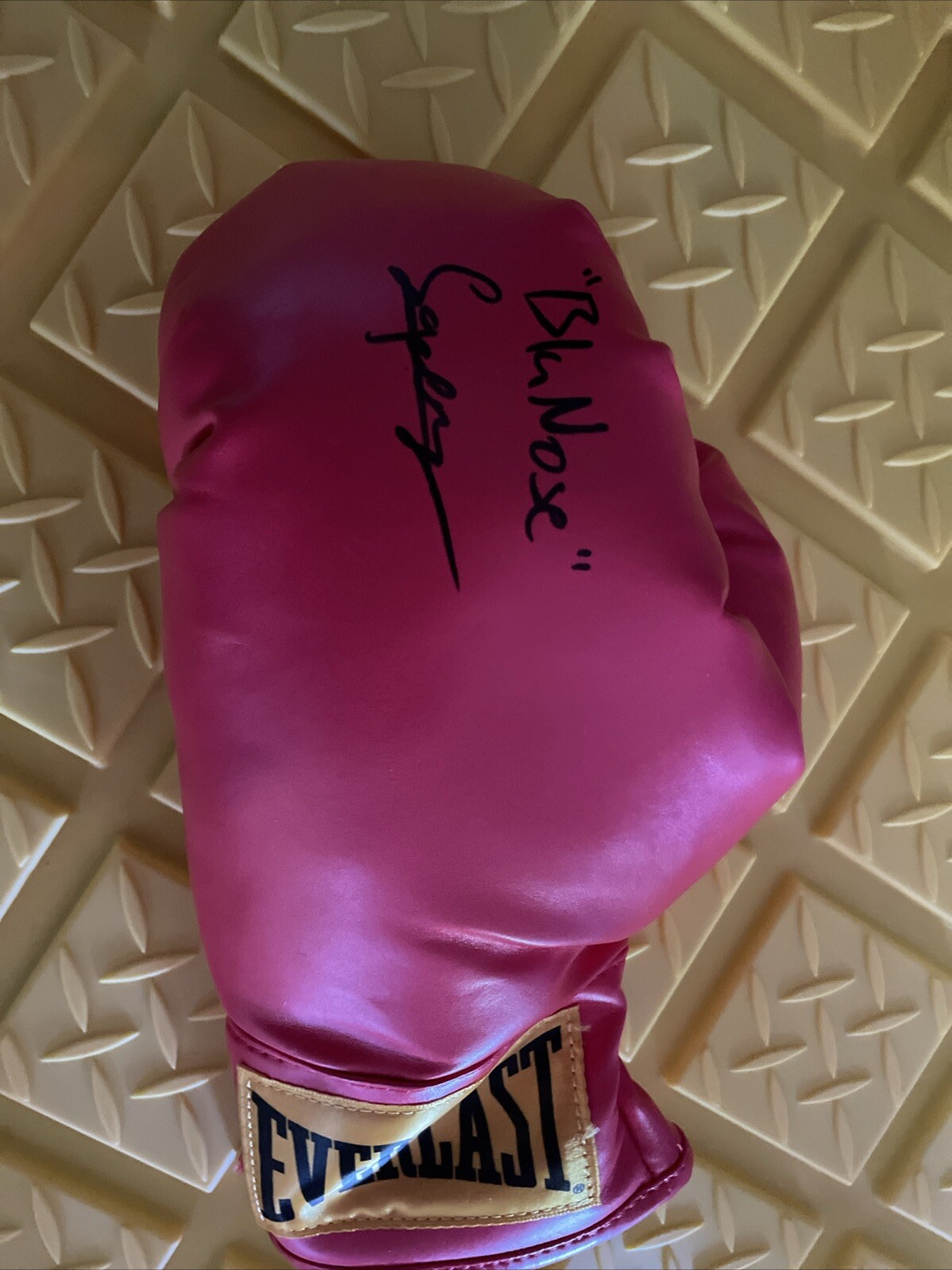 ADAM BLU NOSE LOPEZ SIGNED AUTOGRAPH EVERLAST BOXING GLOVE COA