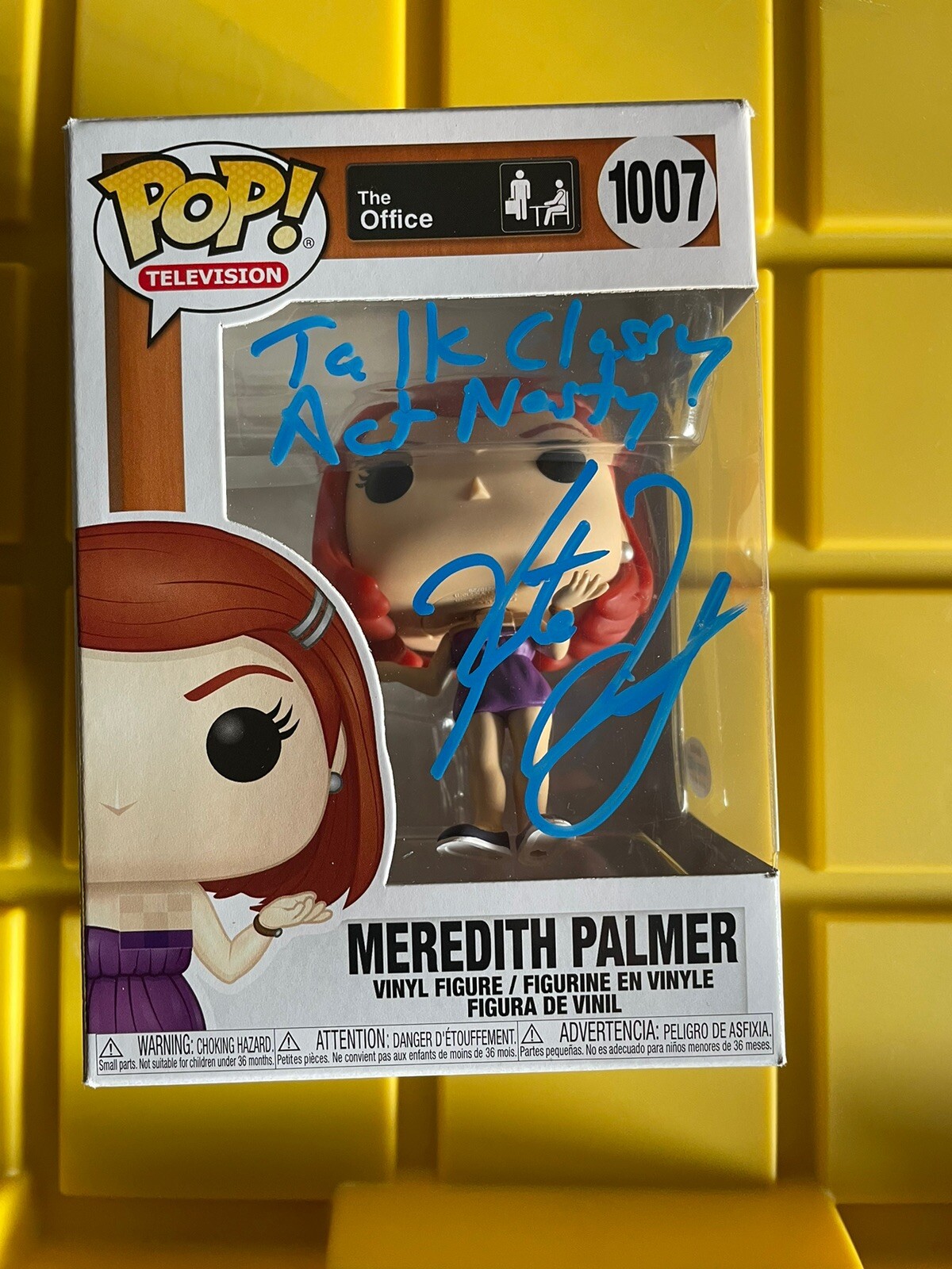 FUNKO POP! THE OFFICE MEREDITH PALMER SIGNED BY KATE FLANNERY  ACOA CERTIFIED
