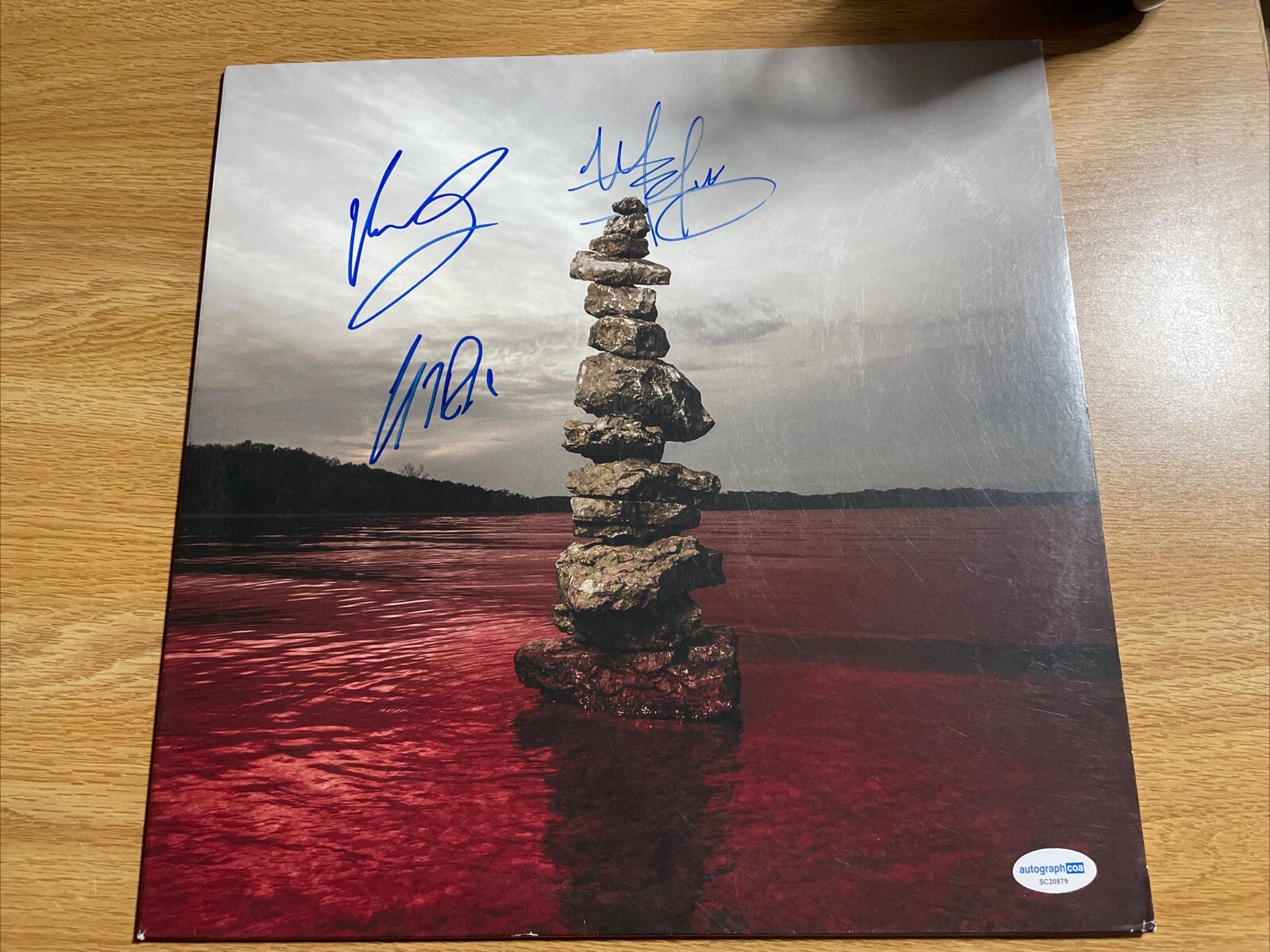 SEVENDUST BLOOD & STONE SIGNED AUTOGRAPH VINYL ALBUM ACOA LAJON & OTHERS