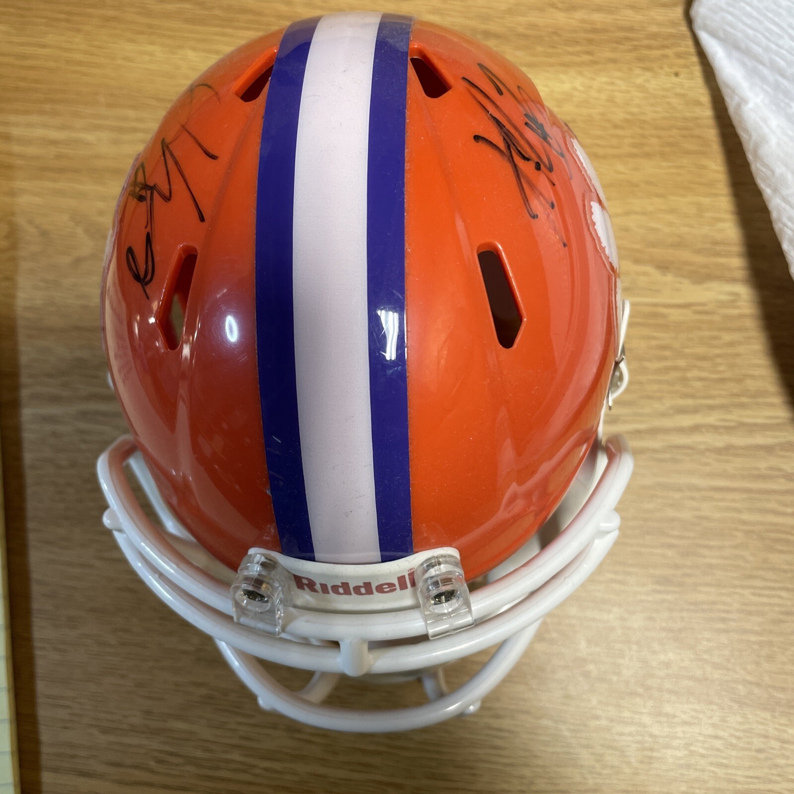 CLEMSON TIGERS FOOTBALL 🏈 JUSTYN ROSS AMARI ROGERS SIGNED HELMET JSA CERT MINI
