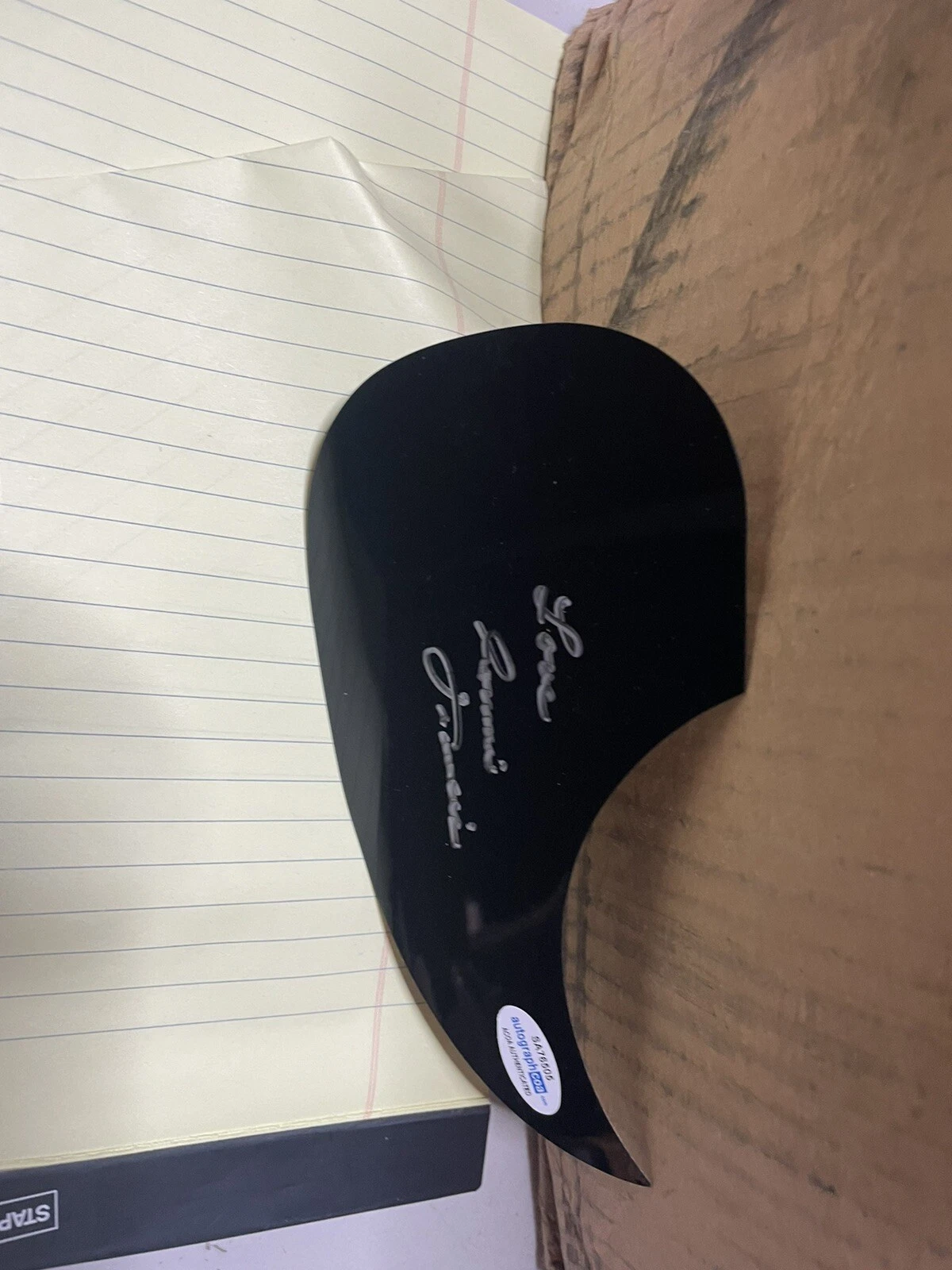 Connie Francis Signed Guitar Pick Guard ACOA COA  Autographed 1st Female #1 Hit