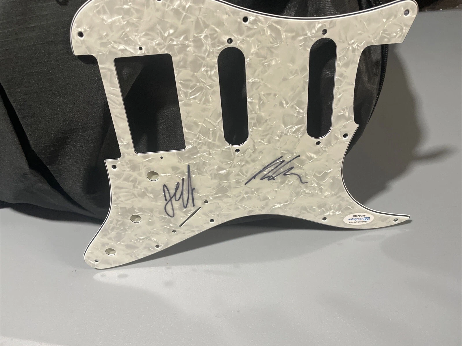 JAM BAND GOOSE SIGNED AUTOGRAPHED PICKGUARD BEN ATKIND ACOA CERTIFIED JEFF AREVE