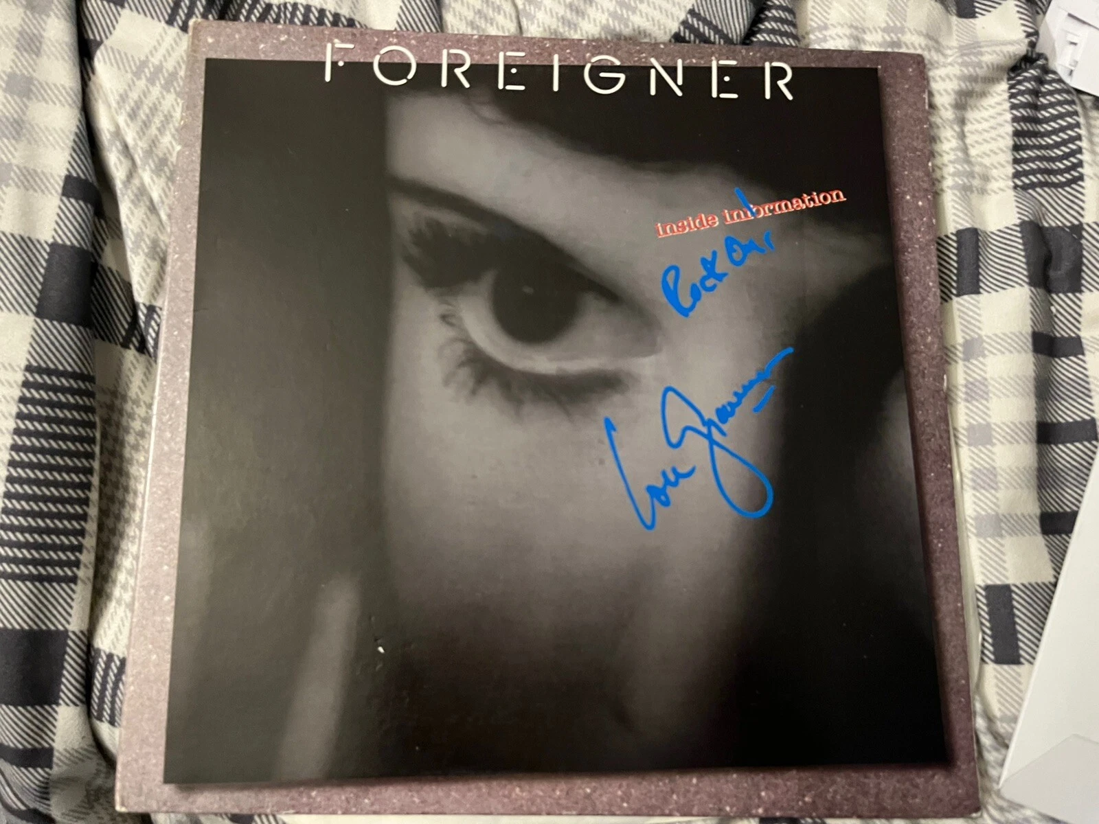 LOU GRAMM SIGNED AUTOGRAPHED SIGNED FOREIGNER RECORD VINYL ACOA COA HOF 24 JSA