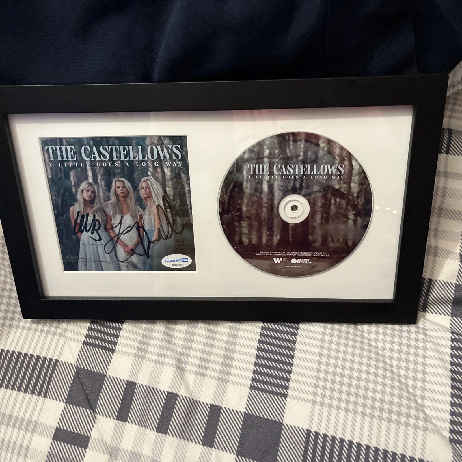 THE CASTELLOWS FRAMED SIGNED AUTOGRAPHED CD ELLIE , Powell Lily ACOA Certified