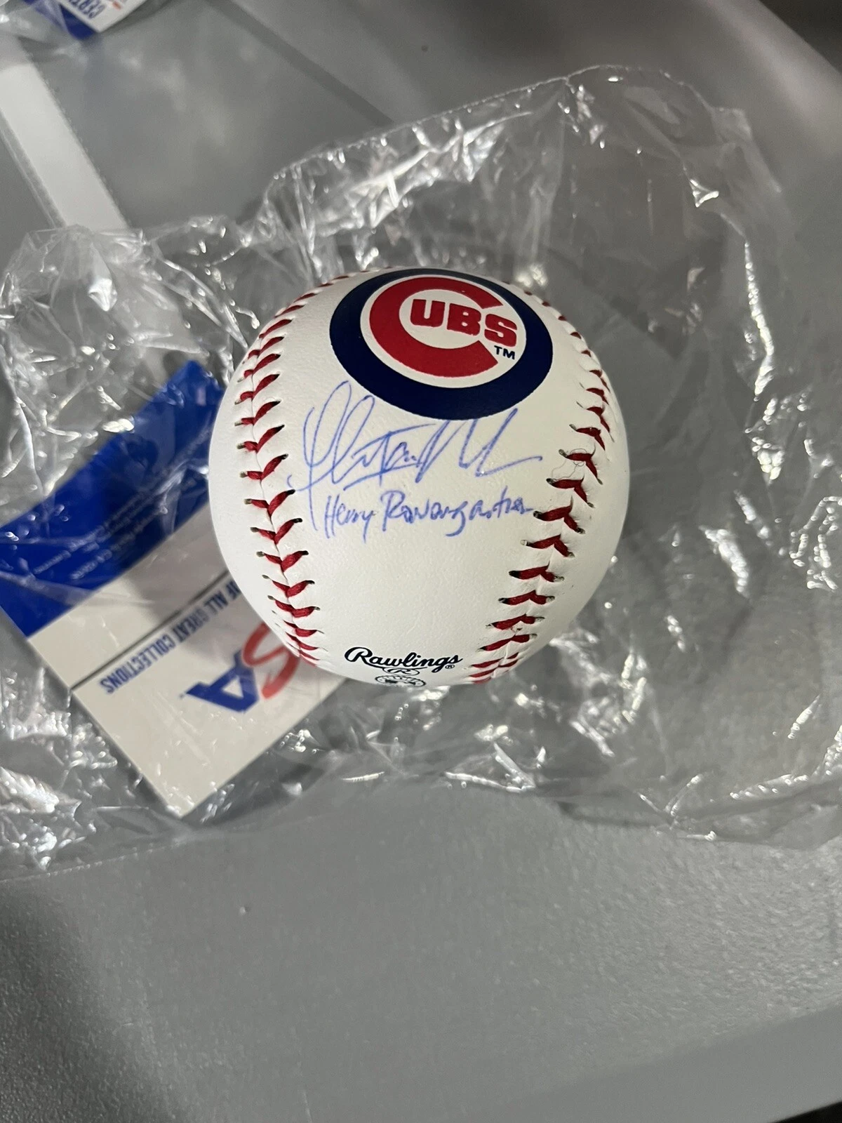 THOMAS IAN NICHOLAS ROOKIE OF THE YEAR SIGNED CHICAGO CUBS LOGO BALL PSA COA